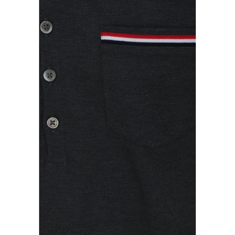 Thom Browne Gray Cotton Polo Shirt