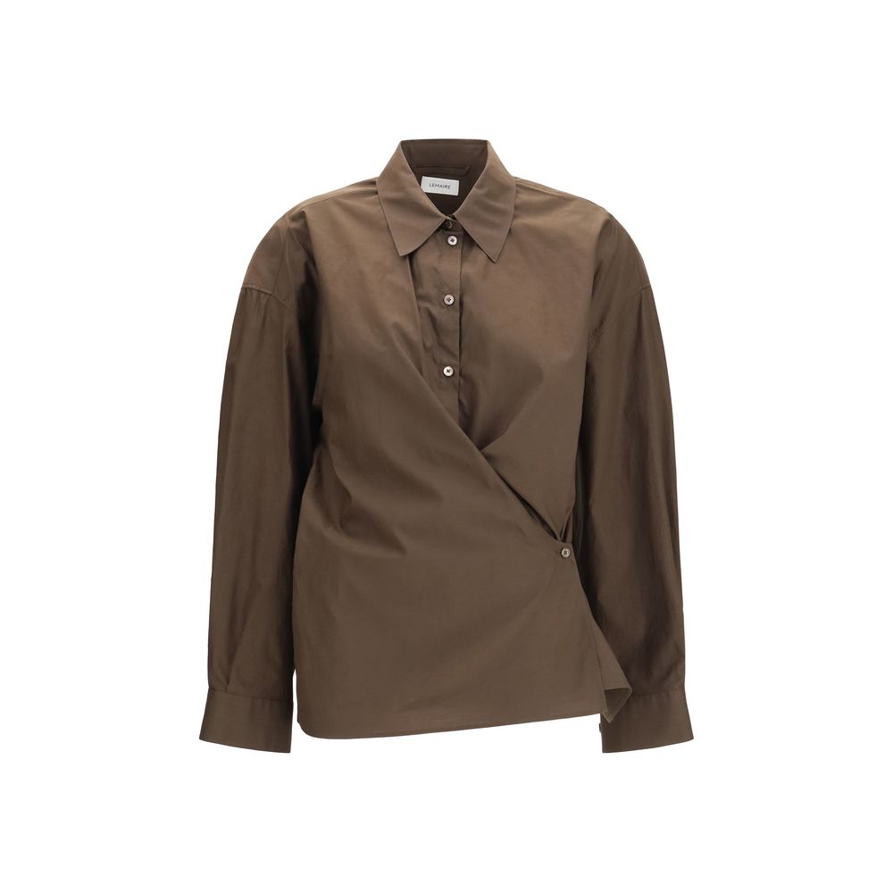 Lemaire Brown Cotton Shirt