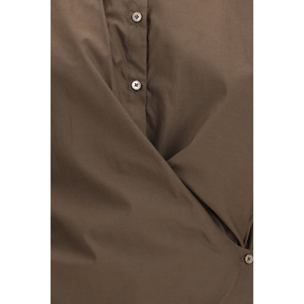 Lemaire Brown Cotton Shirt