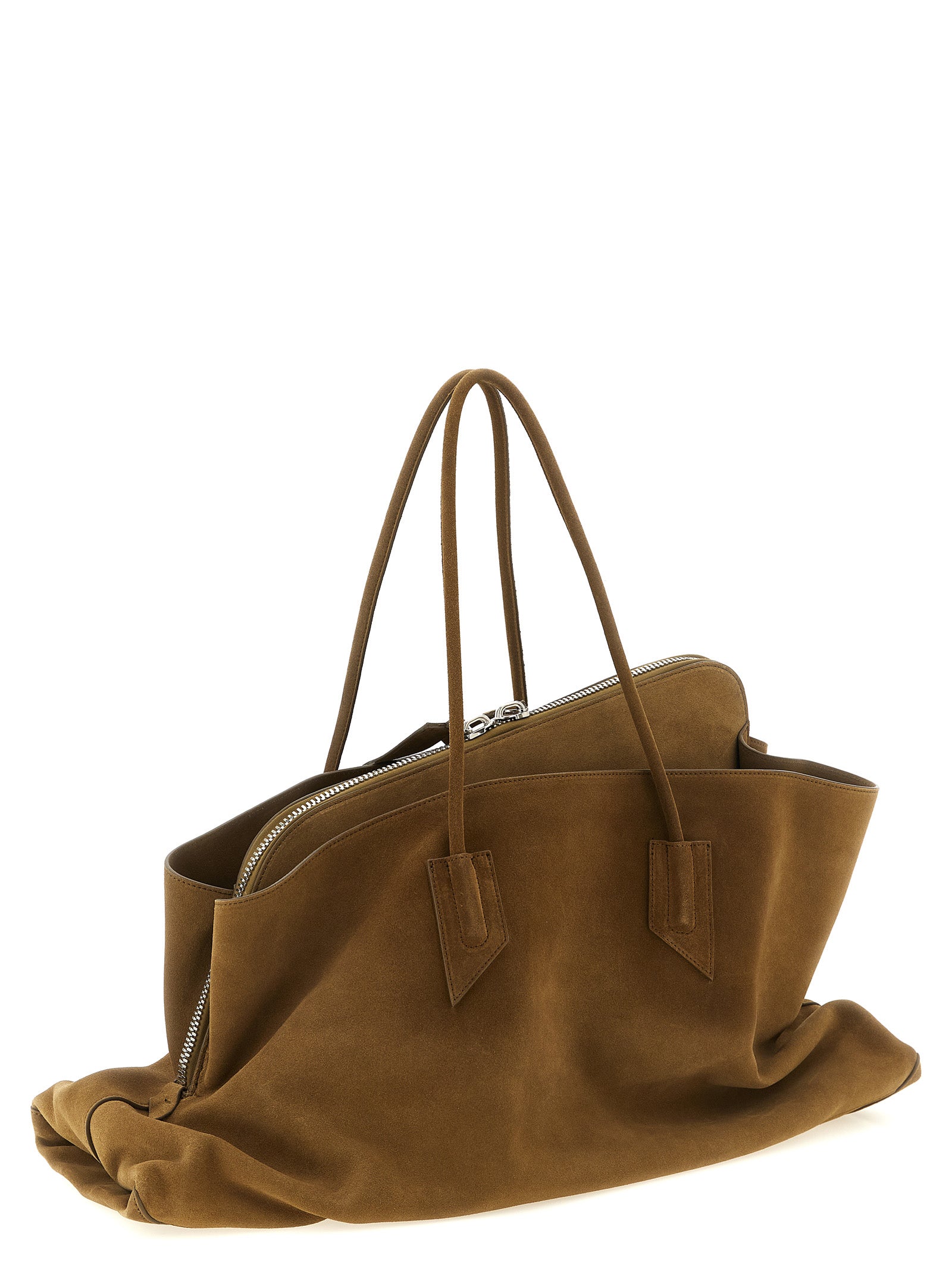 The Attico Brown Calfskin Shoulder Bag