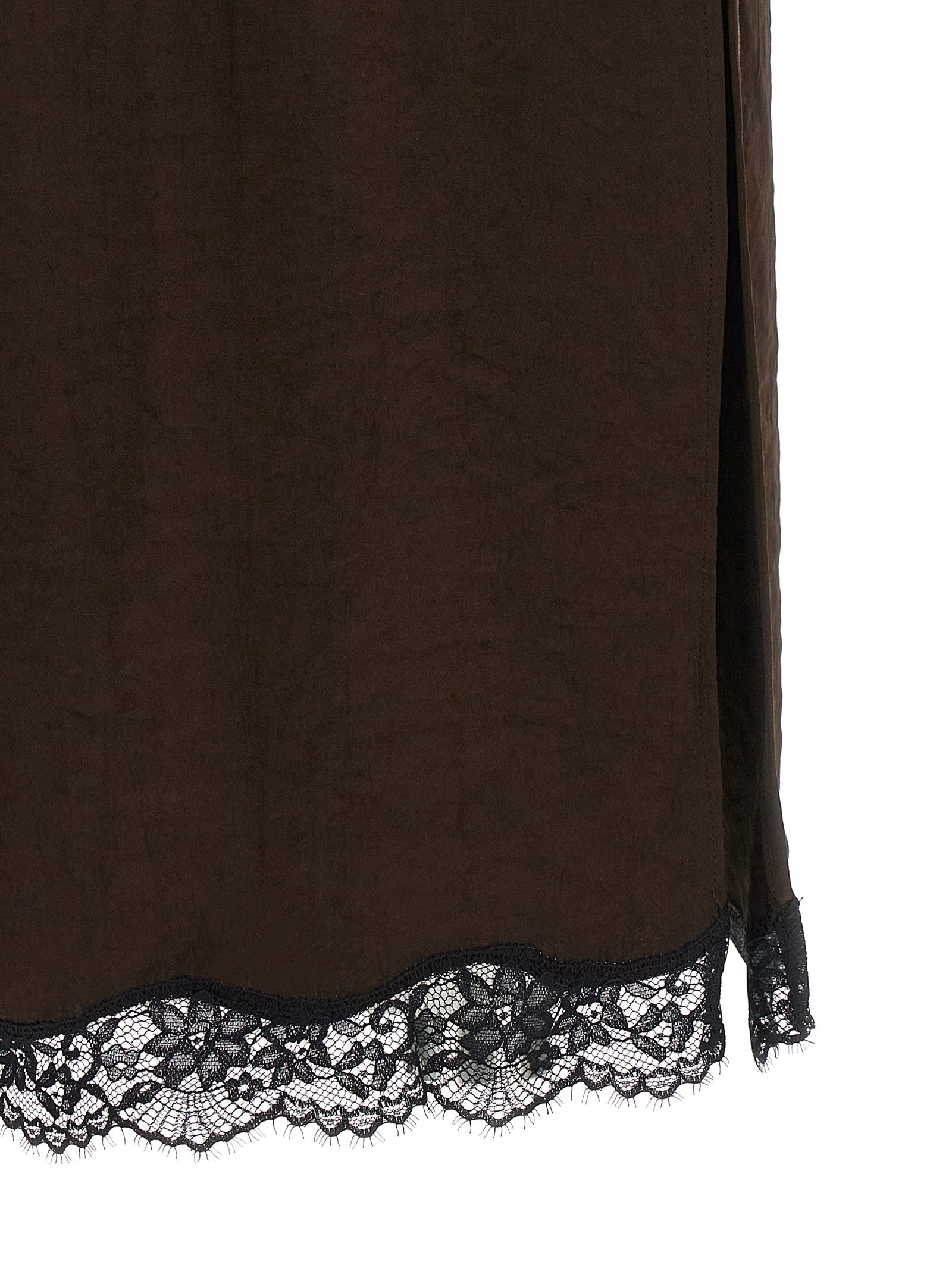 Twinset Brown Marabou Midi Skirt