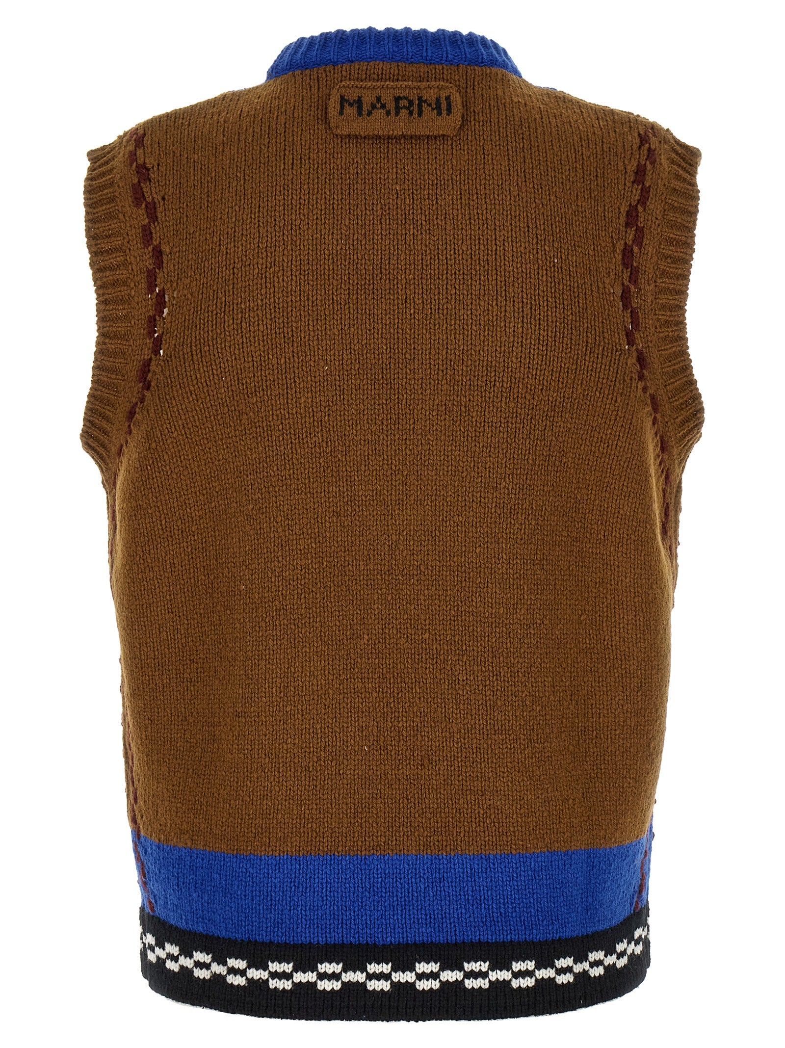 Marni Multicolor Wool Sleeveles Sweater
