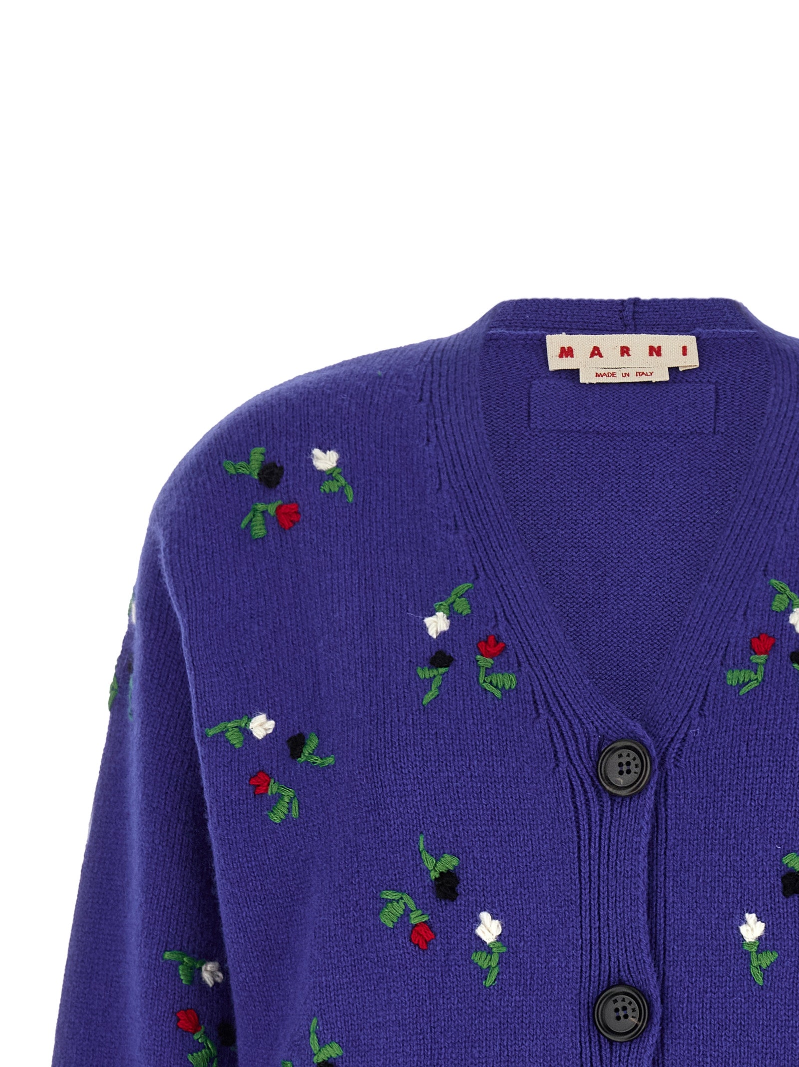 Marni Blue Virgin Wool Cardigan