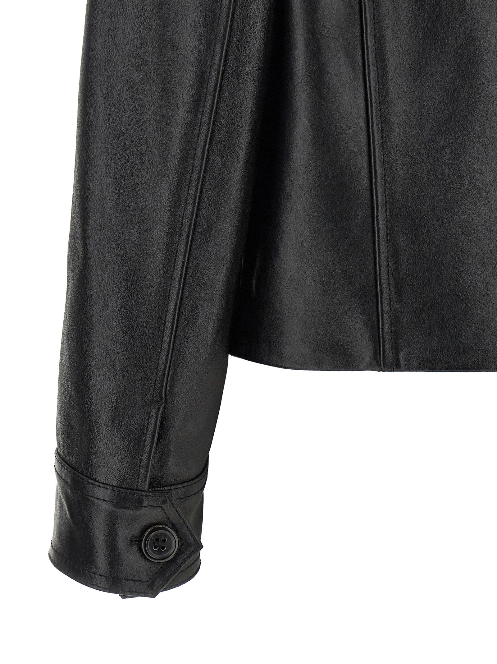 Marni Black Calfskin Leather Jacket