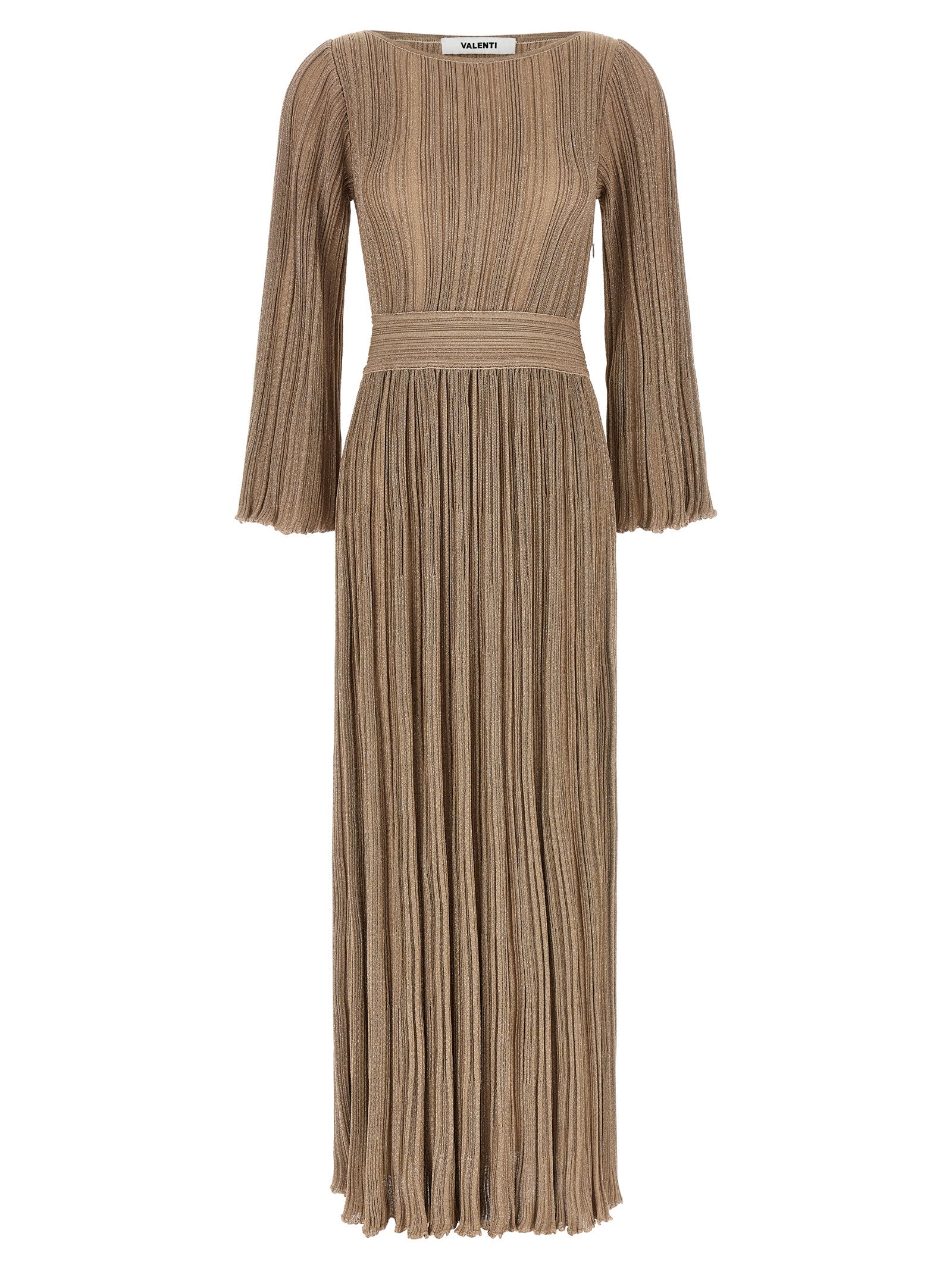 ANTONINO VALENTI Gold Viscose Long Dress