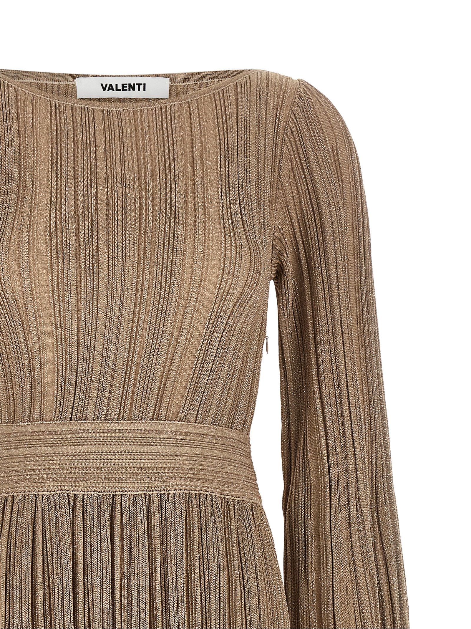 ANTONINO VALENTI Gold Viscose Long Dress