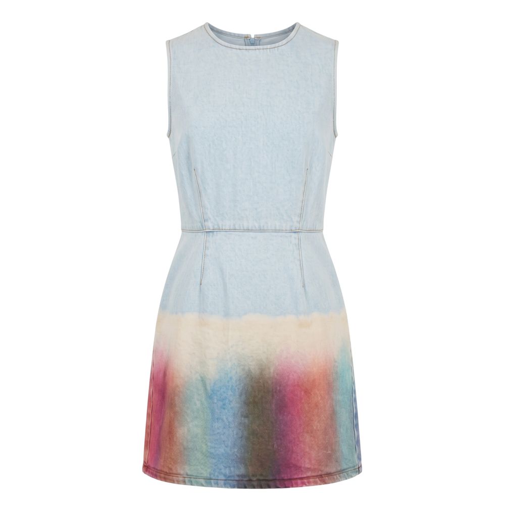 Trussardi Jeans Blue Cotton Women Dress