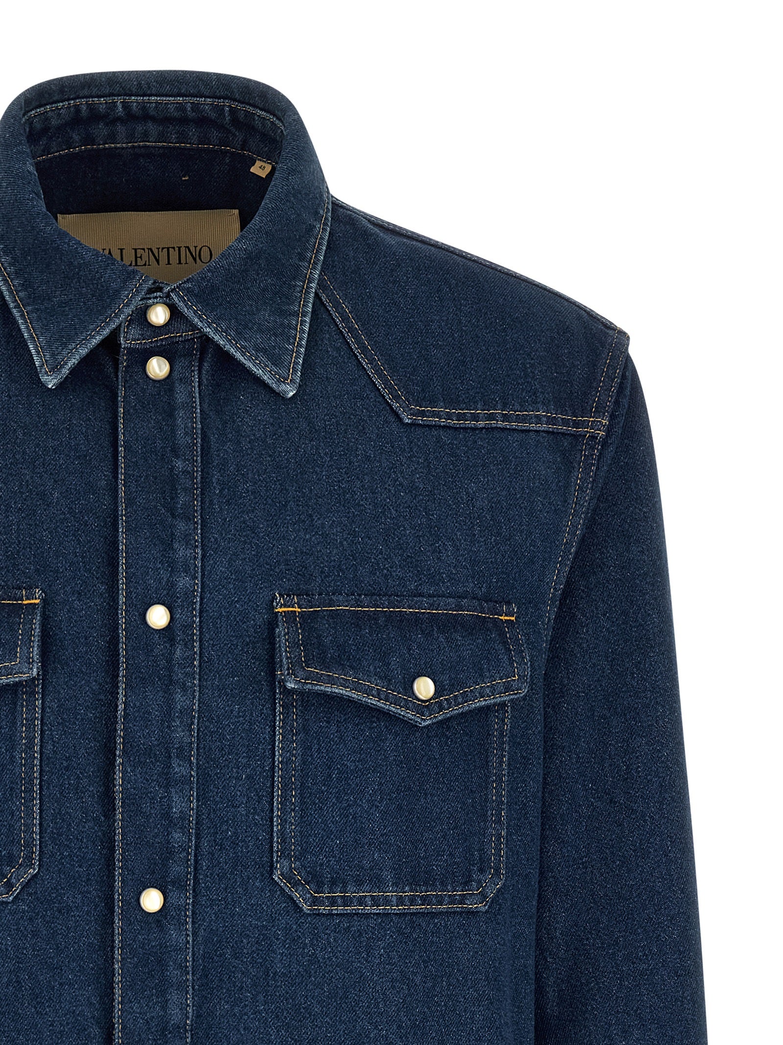 Valentino Garavani Blue Cotton Blouse