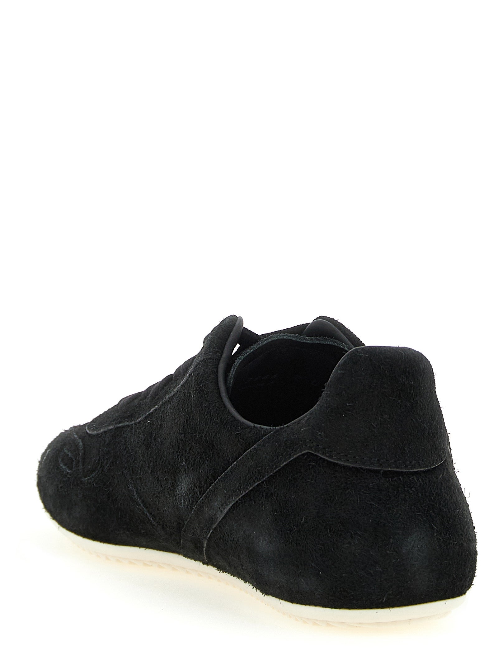 Rick Owens Bicolor Calfskin Low Top Sneakers