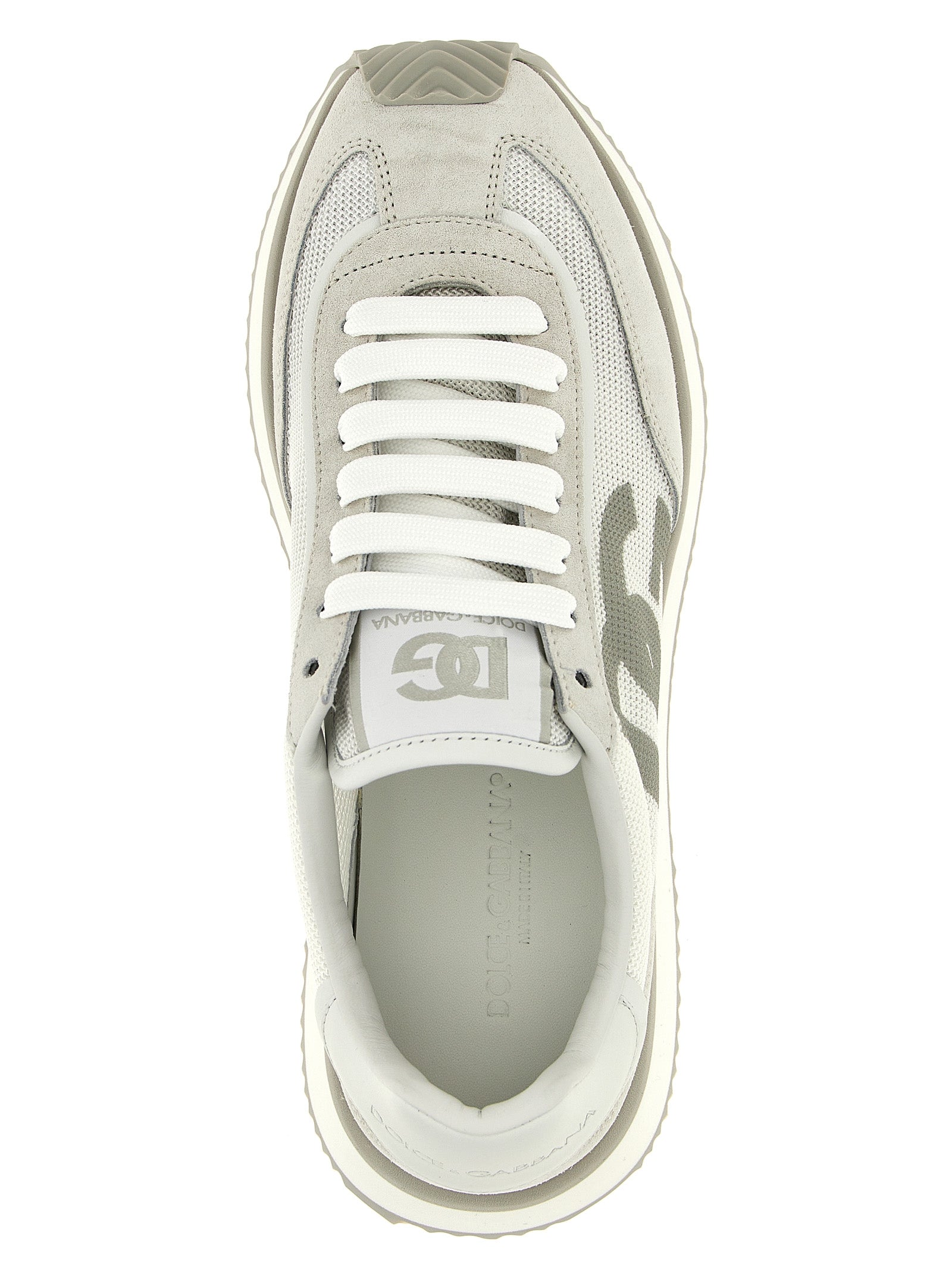 Dolce & Gabbana Gray Calfskin Low Top Sneakers