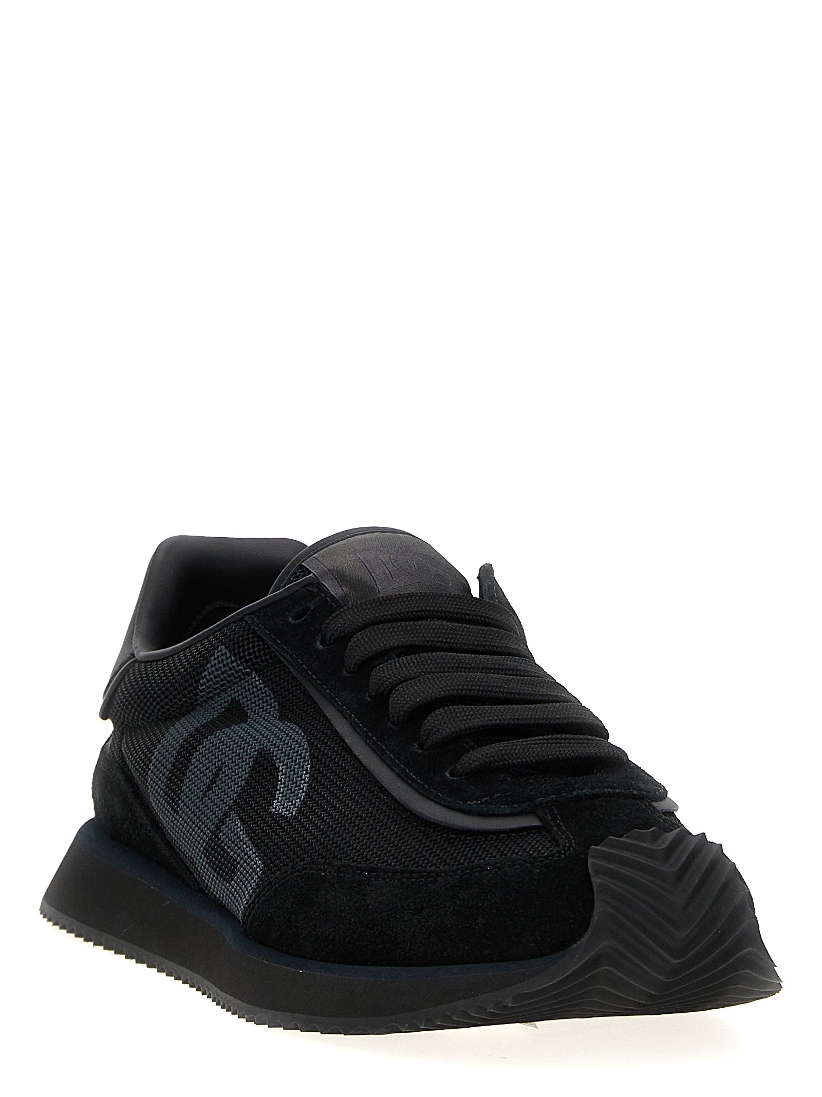 Dolce & Gabbana Black Calfskin Athletic Sneakers