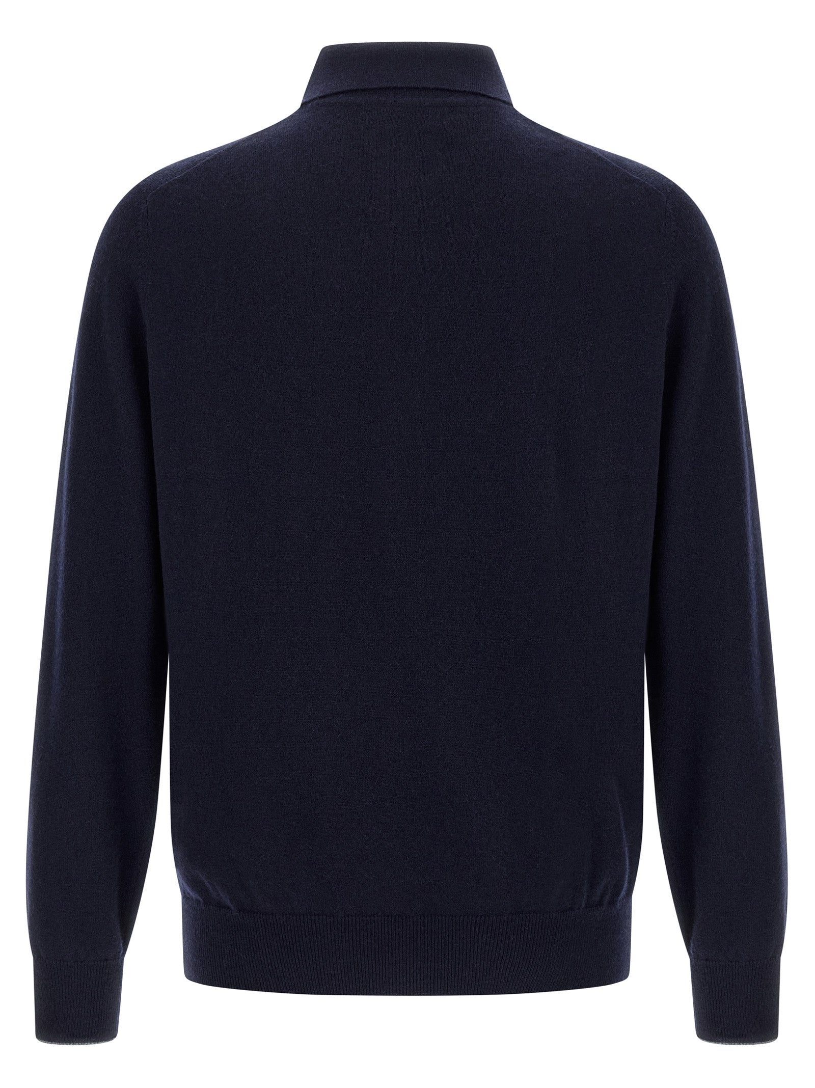 Brunello Cucinelli Blue Cashmere Polo Shirt