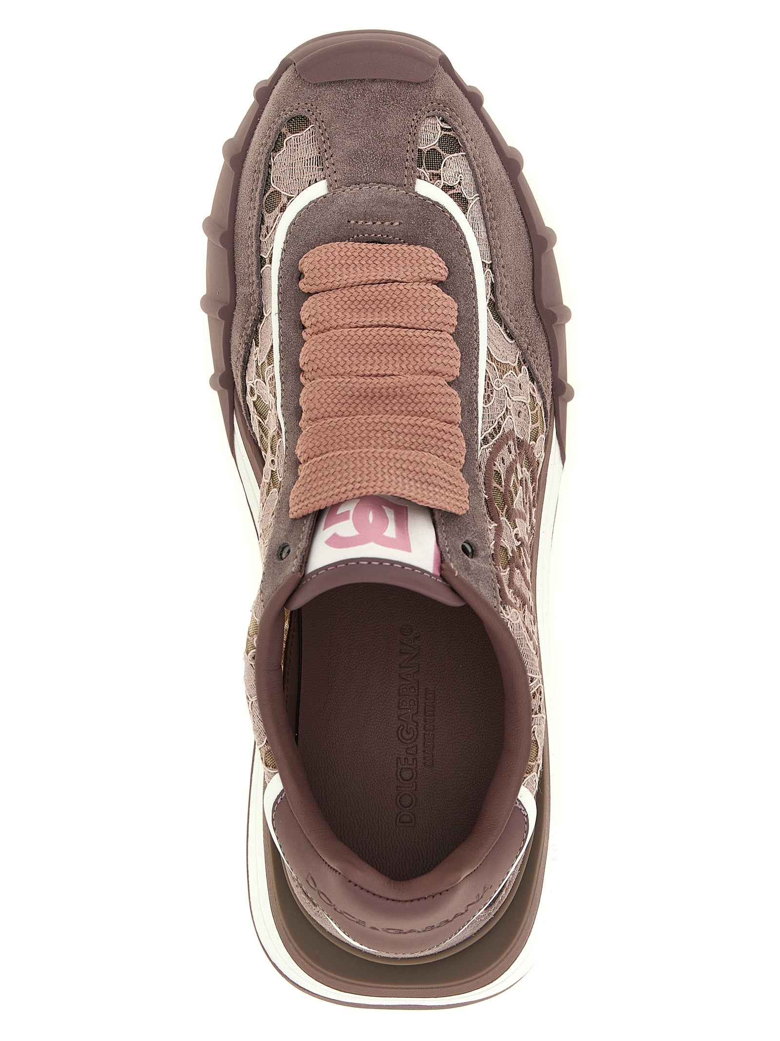 Dolce & Gabbana Purple Leather Athletic Sneakers