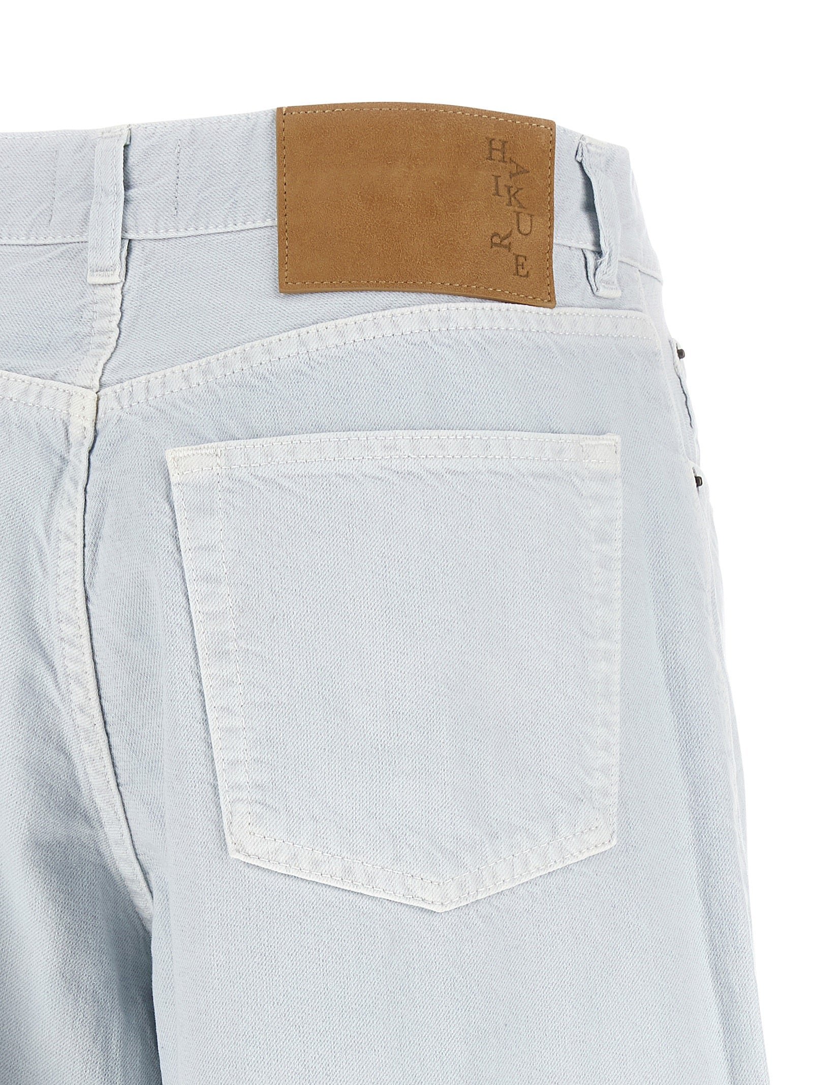 Haikure White Cotton Relaxed Fit Jeans