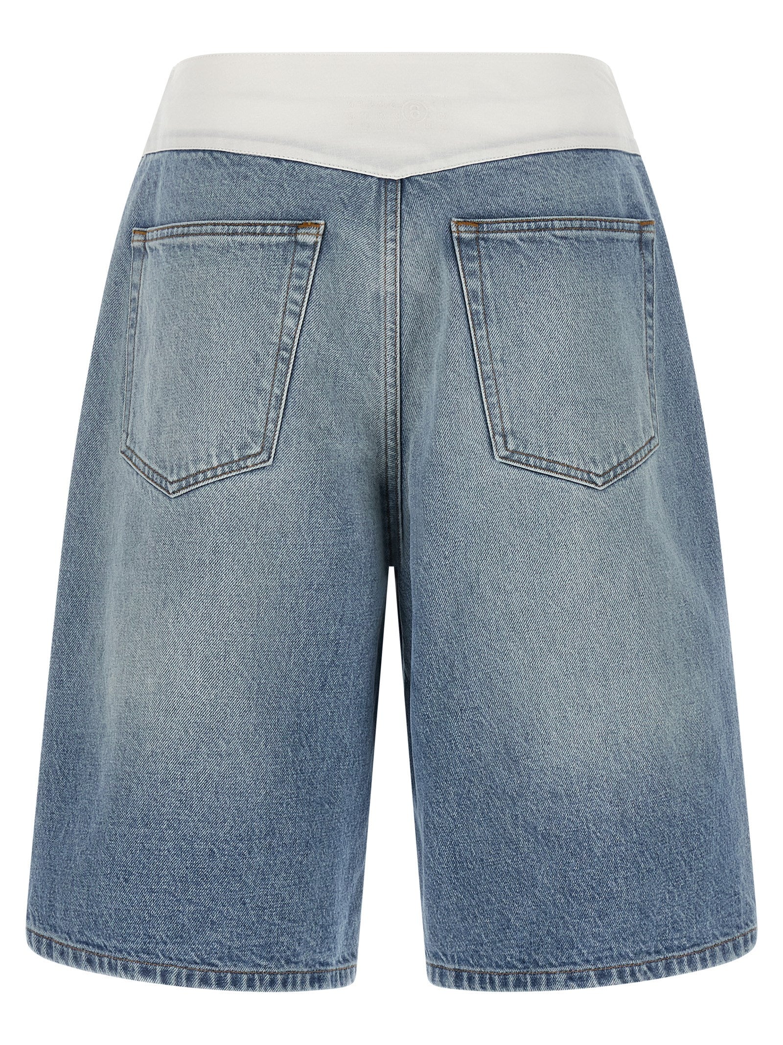 MM6 Maison Margiela Blue Cotton Bermuda Shorts