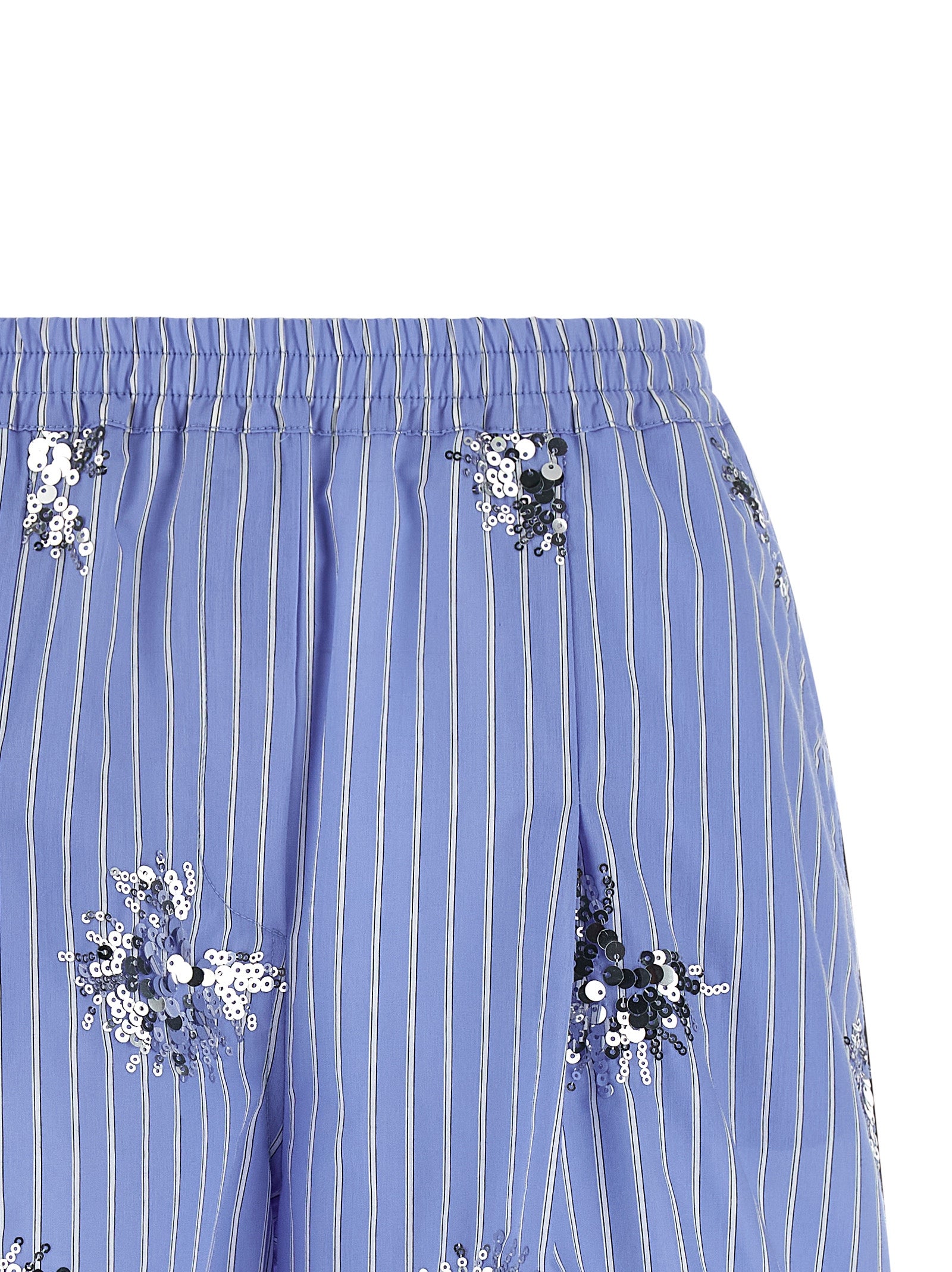 LE TWINS Blue Cotton Bermuda Shorts