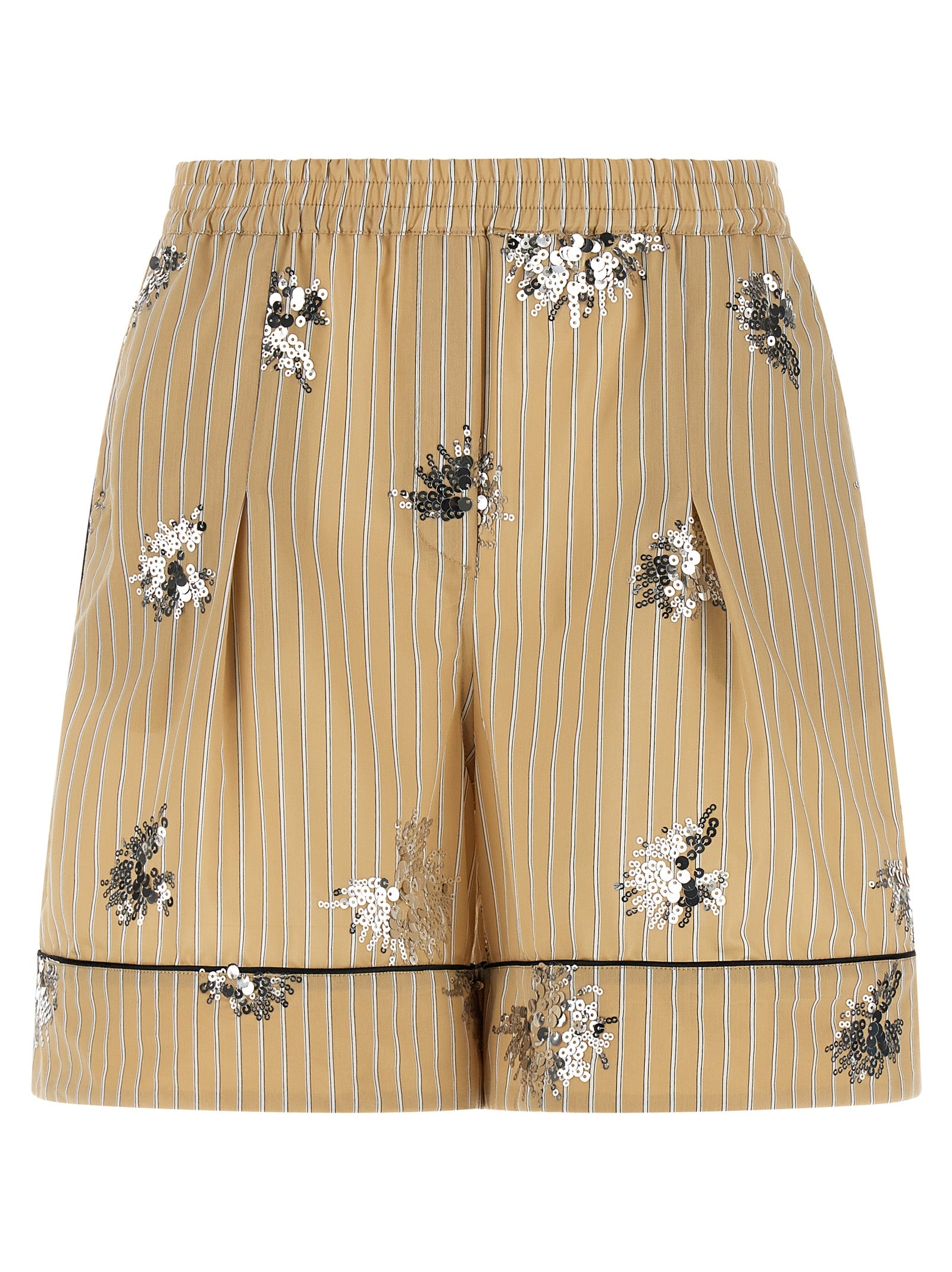 LE TWINS Beige Cotton Bermuda Shorts