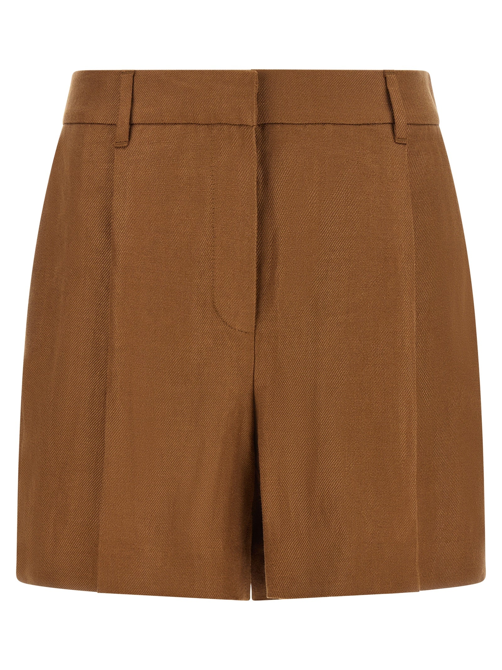 Brunello Cucinelli Brown Linen Bermuda Shorts
