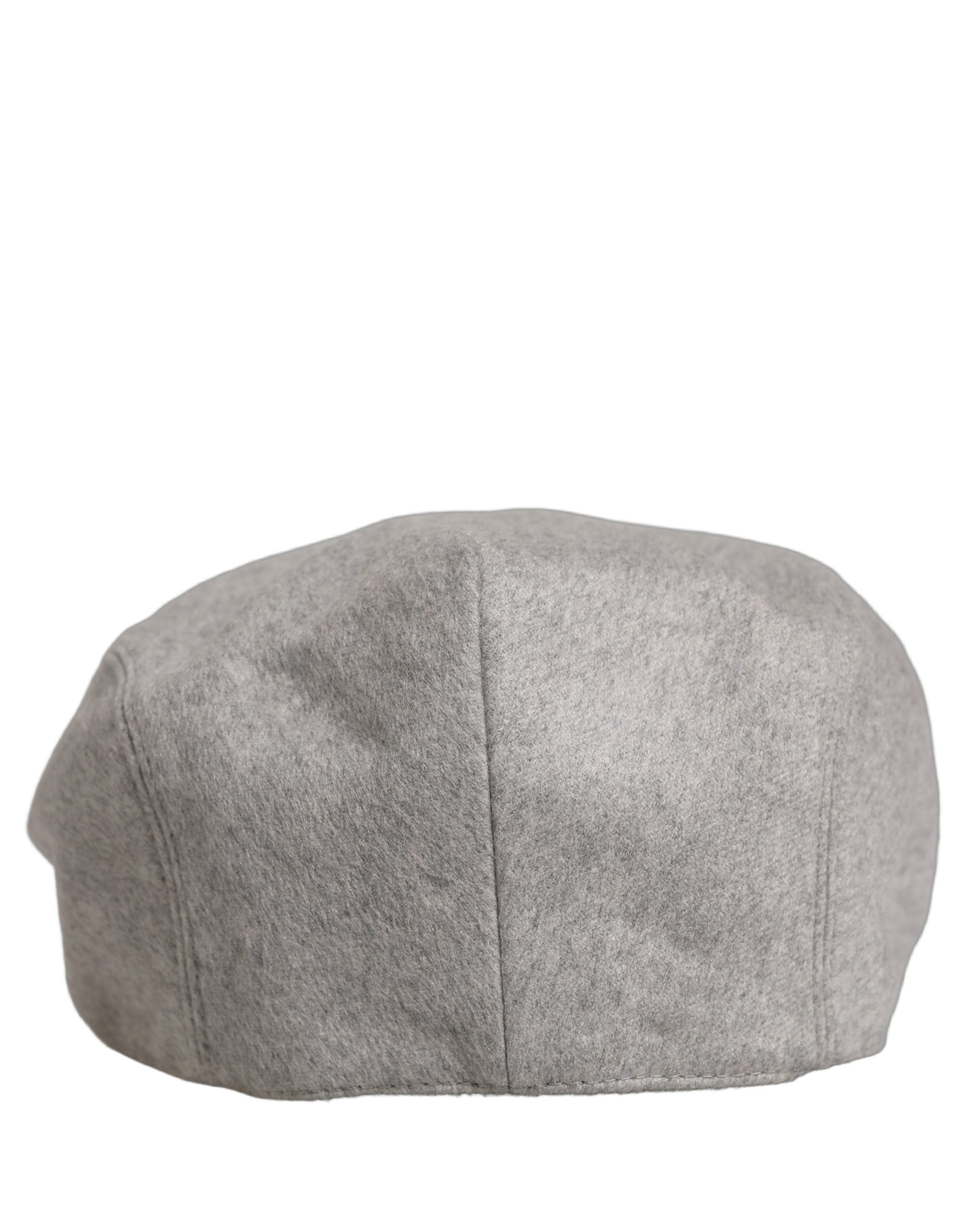 Dolce & Gabbana Men Light Grey Cashmere Newsboy Cabbie Cap Hat