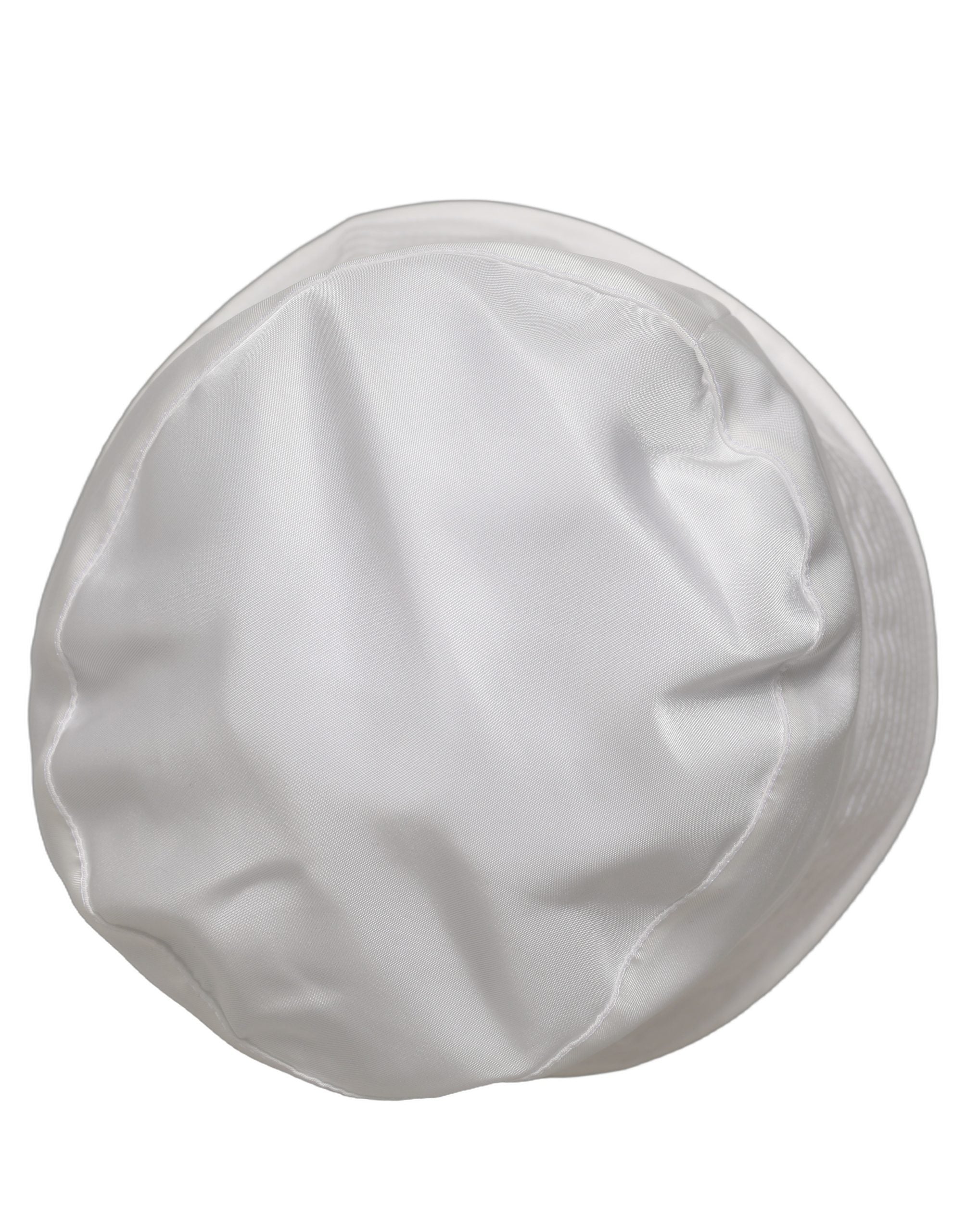 Dolce & Gabbana Men White Nylon Wide Brim Bucket Capello Hat
