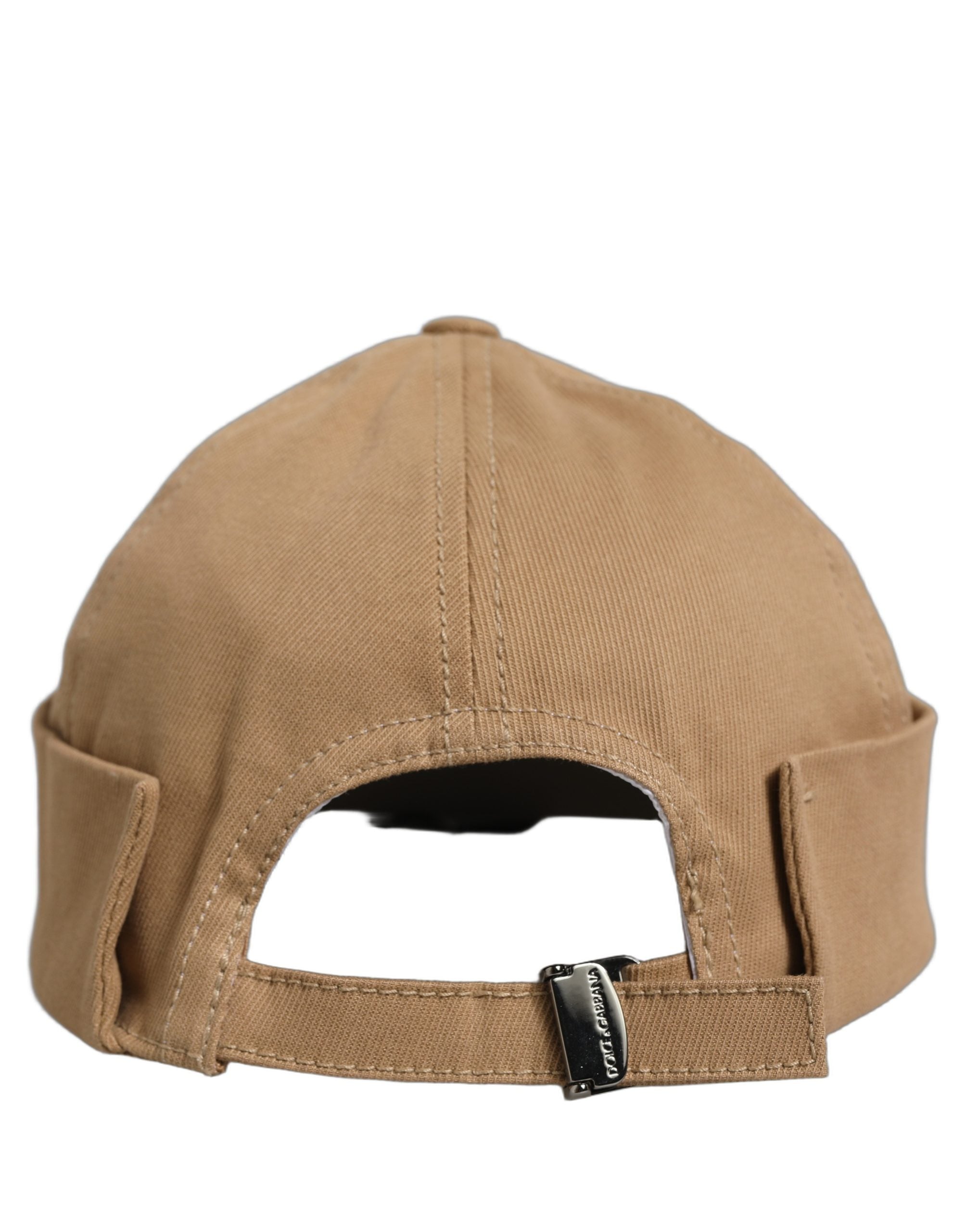 Dolce & Gabbana Men Khaki Cotton Docker Capello Brimless Hat