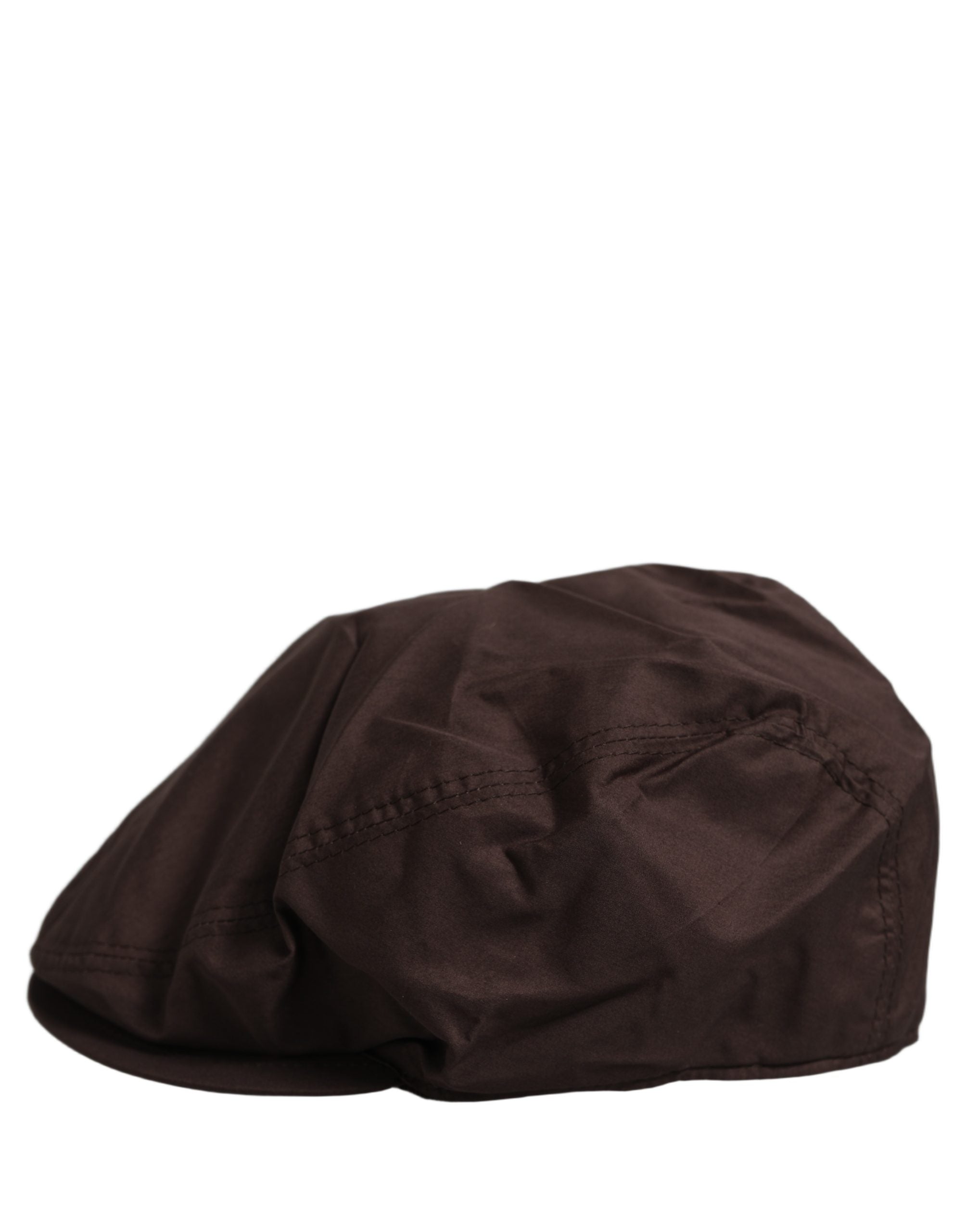 Dolce & Gabbana Men Brown Cotton Newsboy Capello Cabbie Hat