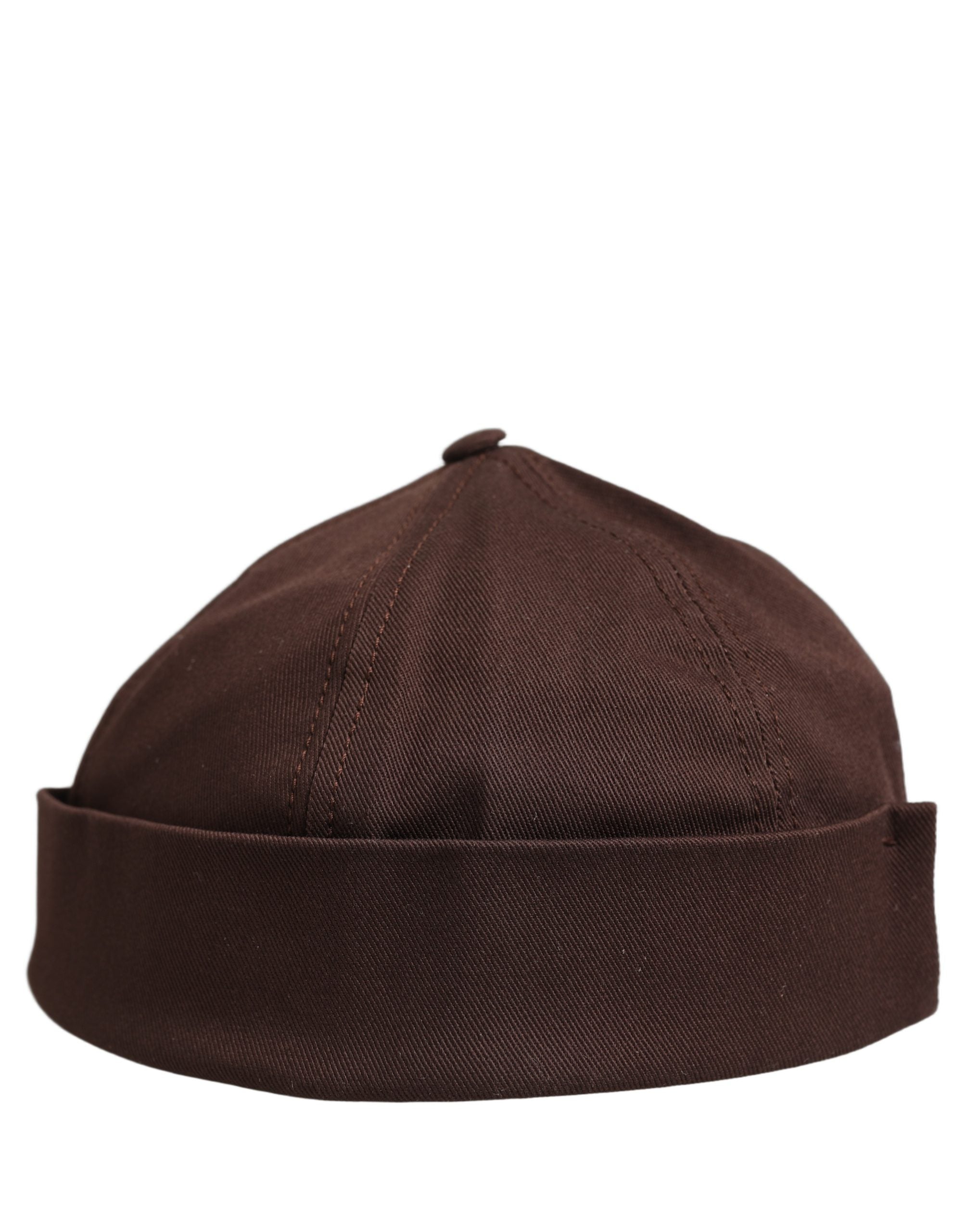 Dolce & Gabbana Men Brown Cotton Docker Capello Brimless Hat