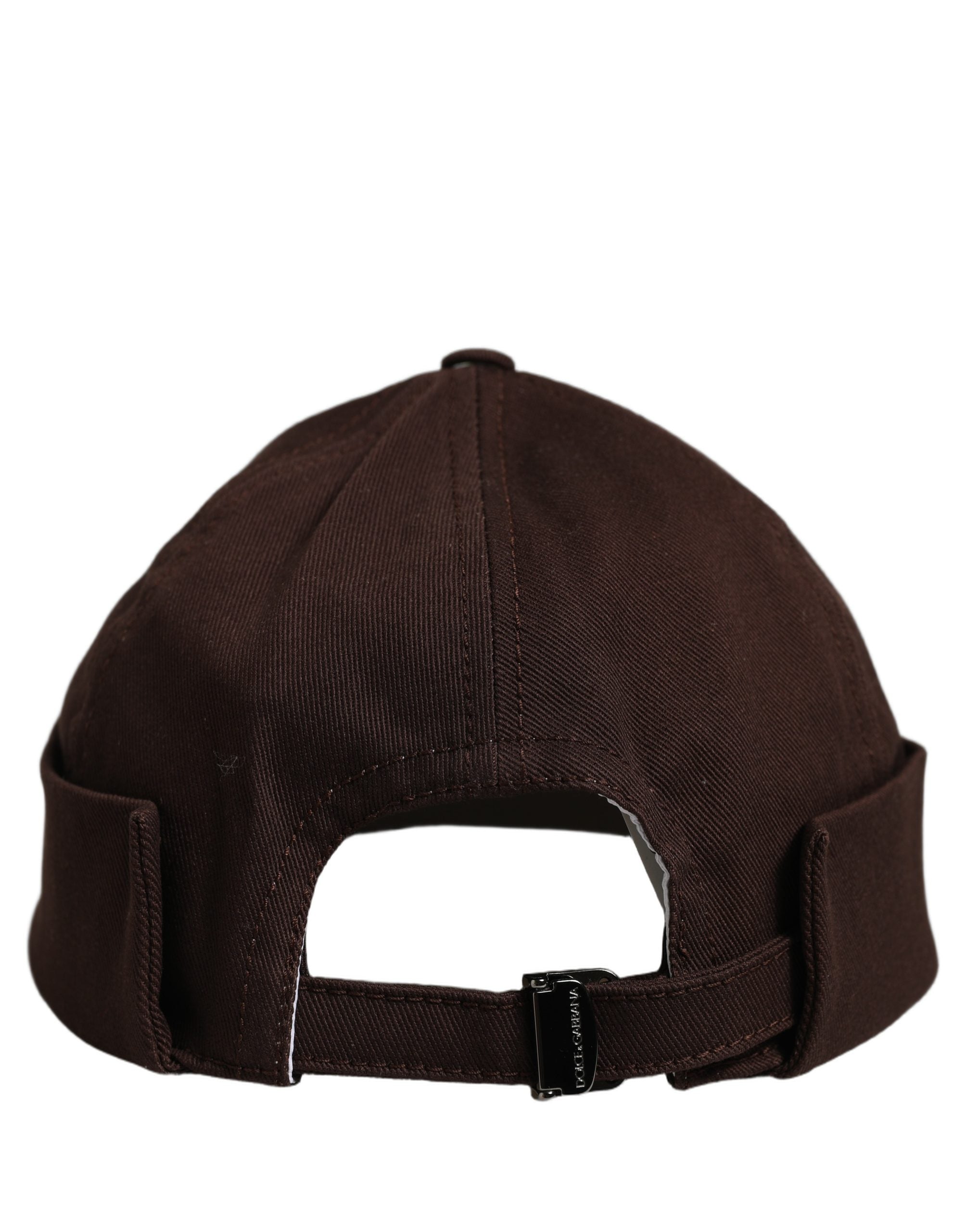 Dolce & Gabbana Men Brown Cotton Docker Capello Brimless Hat
