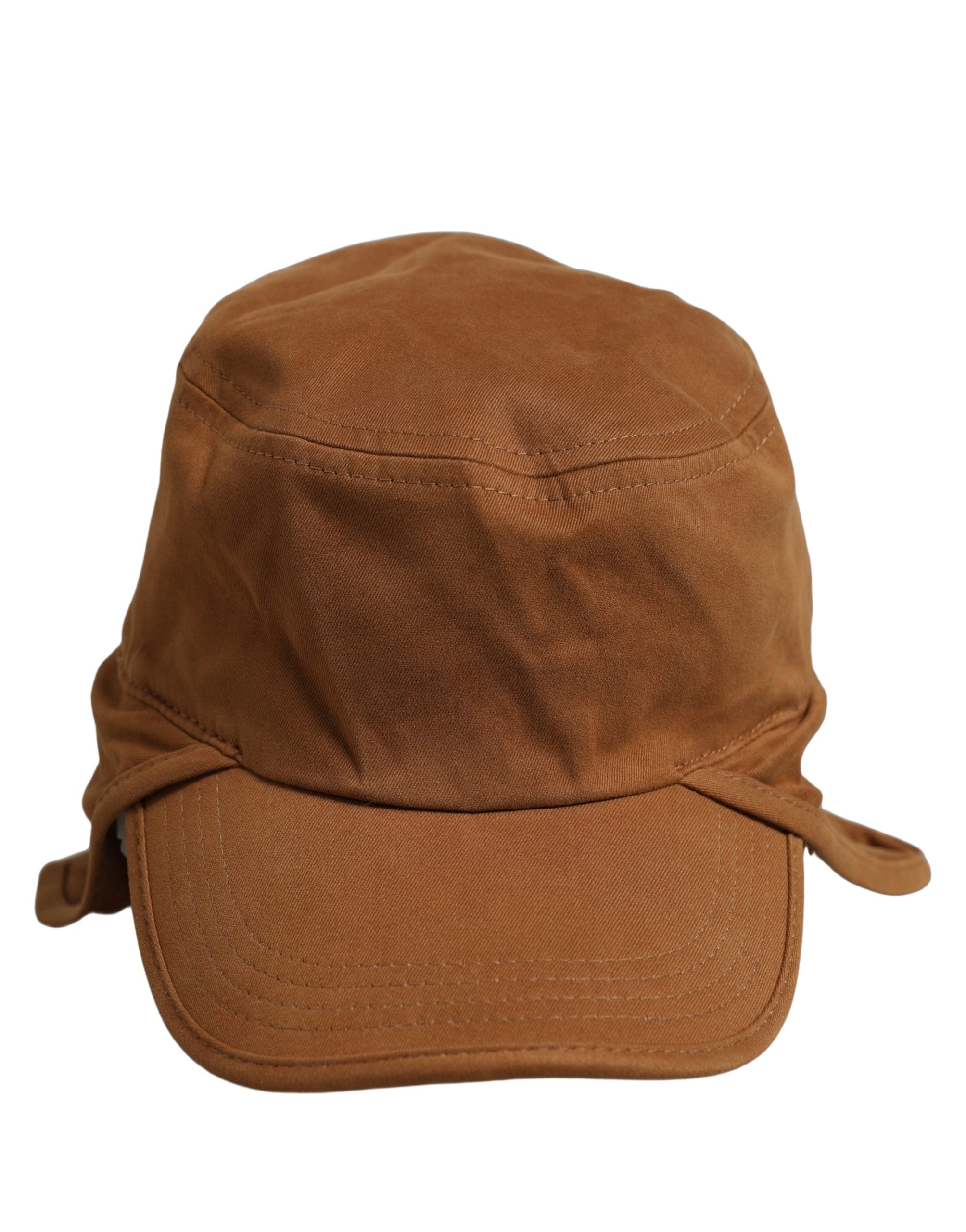 Dolce & Gabbana Men Brown Cotton Double Brim Baseball Cap Hat