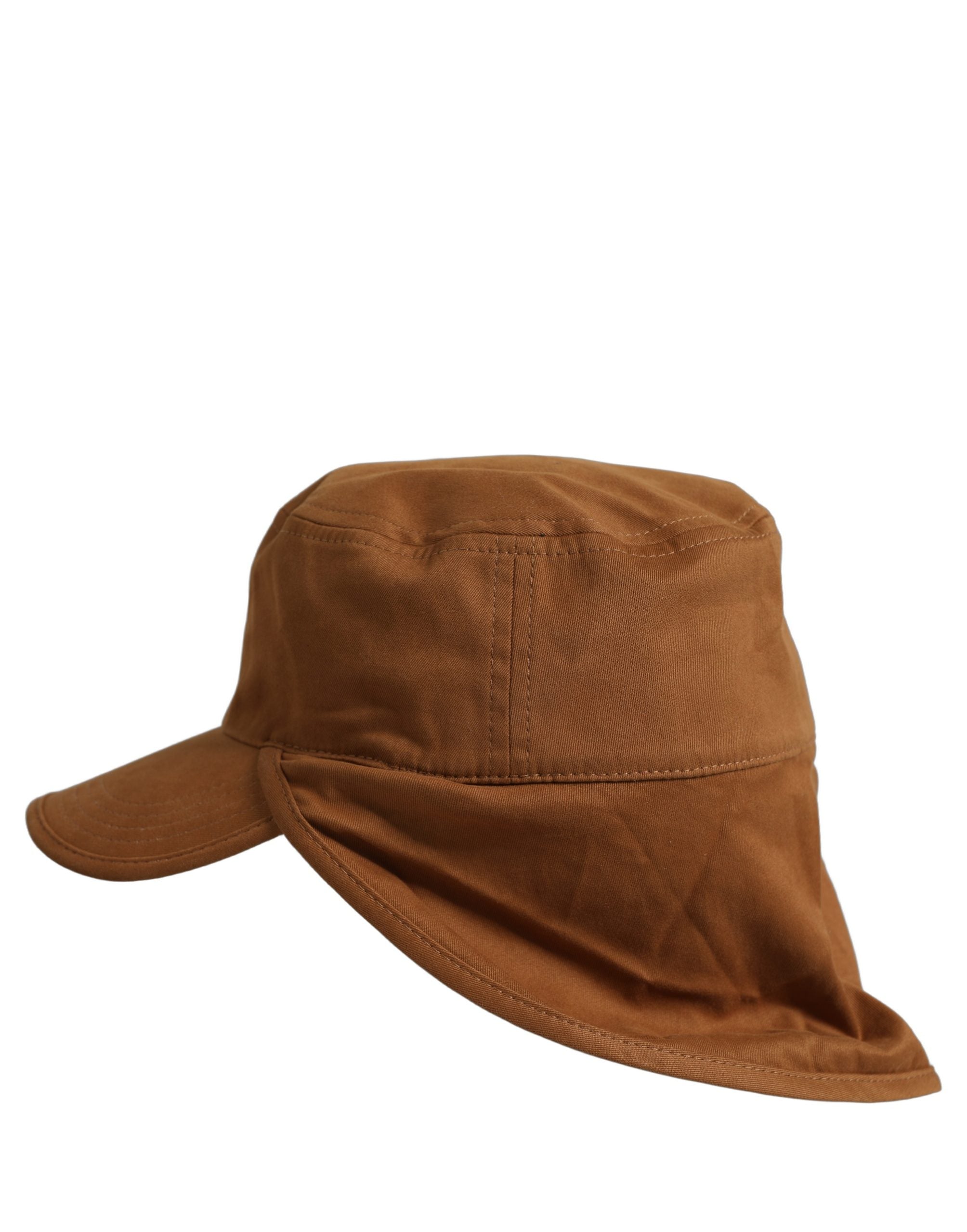 Dolce & Gabbana Men Brown Cotton Double Brim Baseball Cap Hat