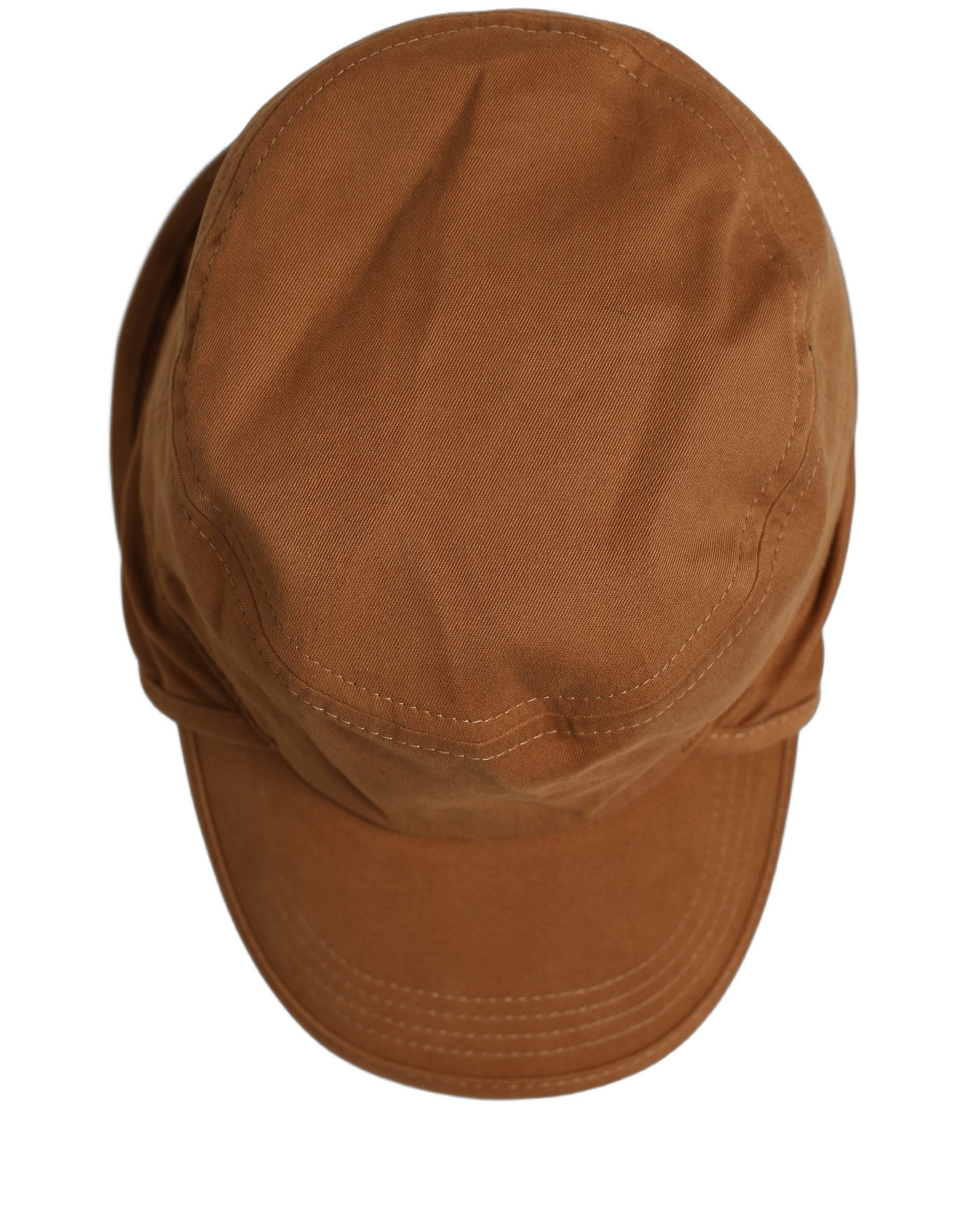 Dolce & Gabbana Men Brown Cotton Double Brim Baseball Cap Hat