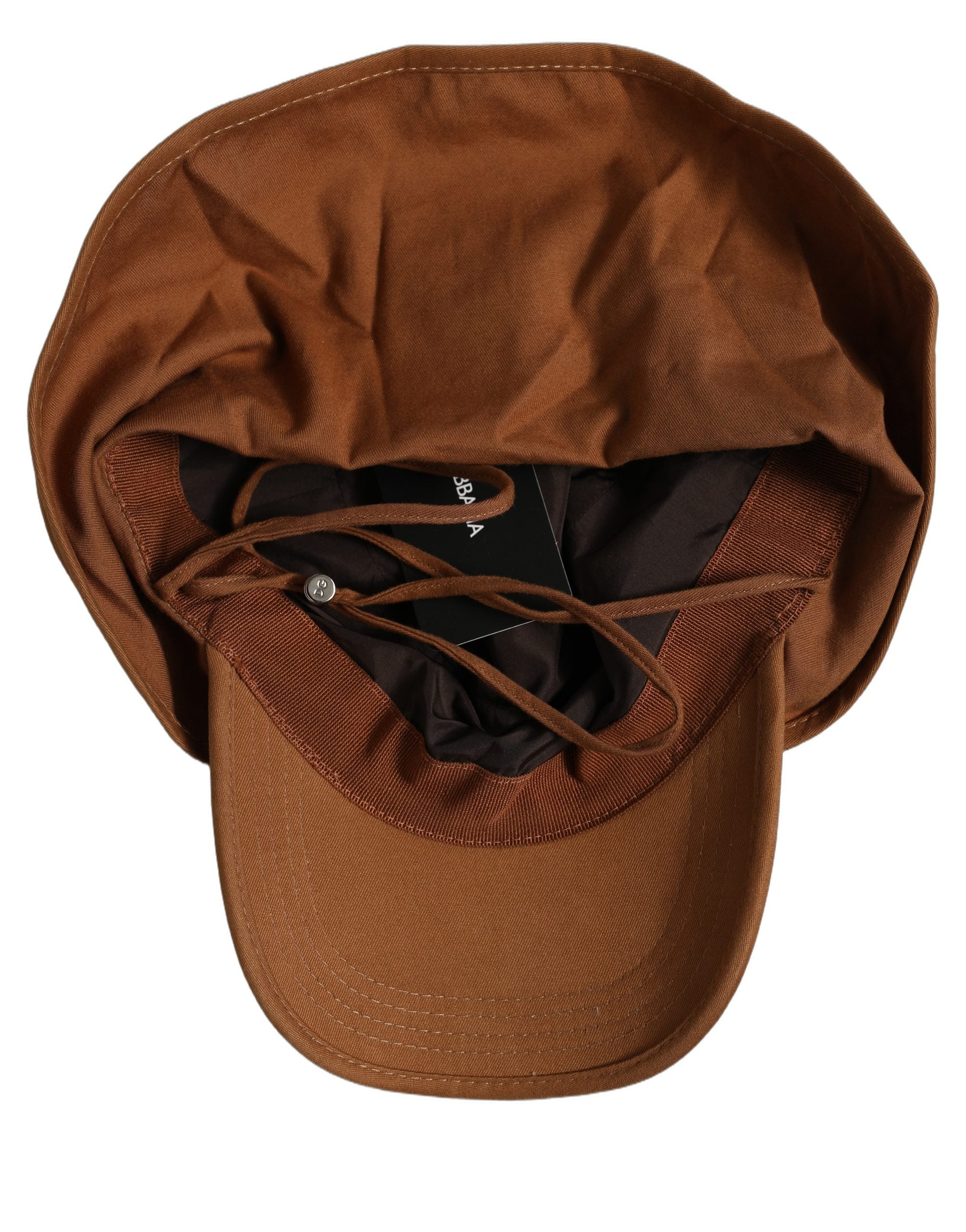 Dolce & Gabbana Men Brown Cotton Double Brim Baseball Cap Hat