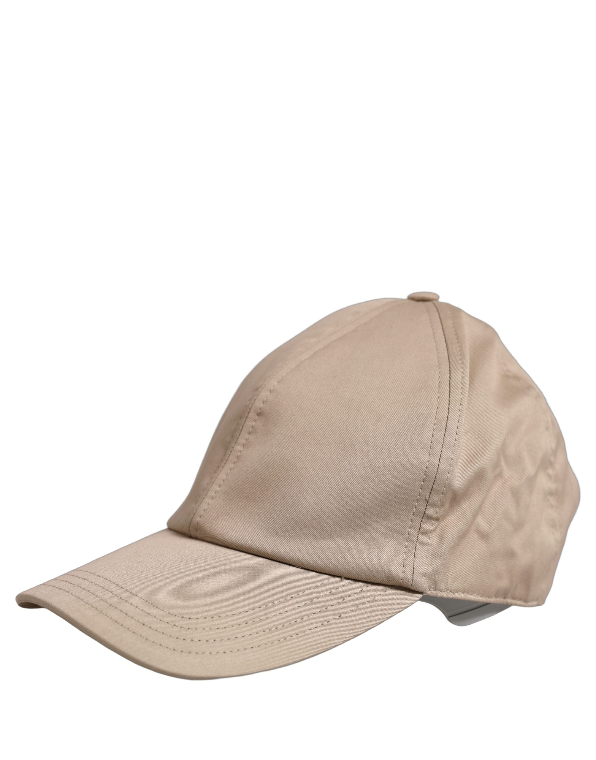 Dolce & Gabbana Men Beige Cotton Stretch Baseball Capello Hat