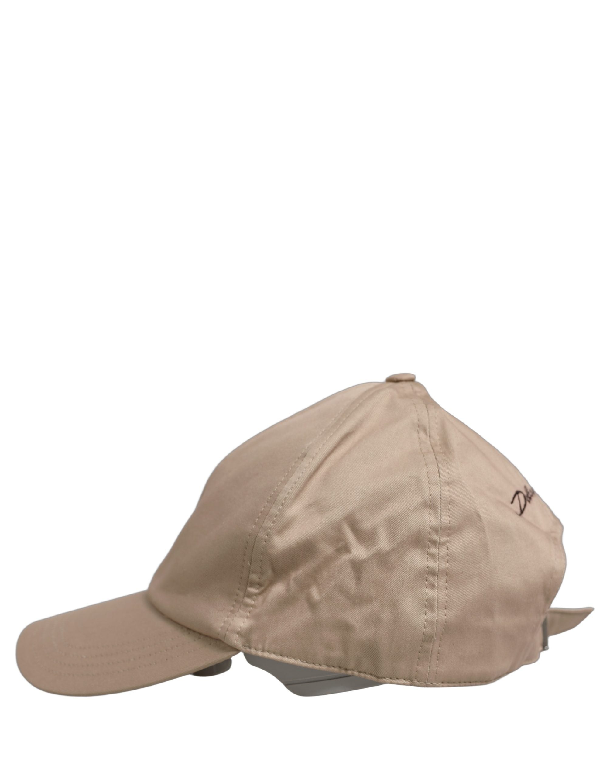 Dolce & Gabbana Men Beige Cotton Stretch Baseball Capello Hat