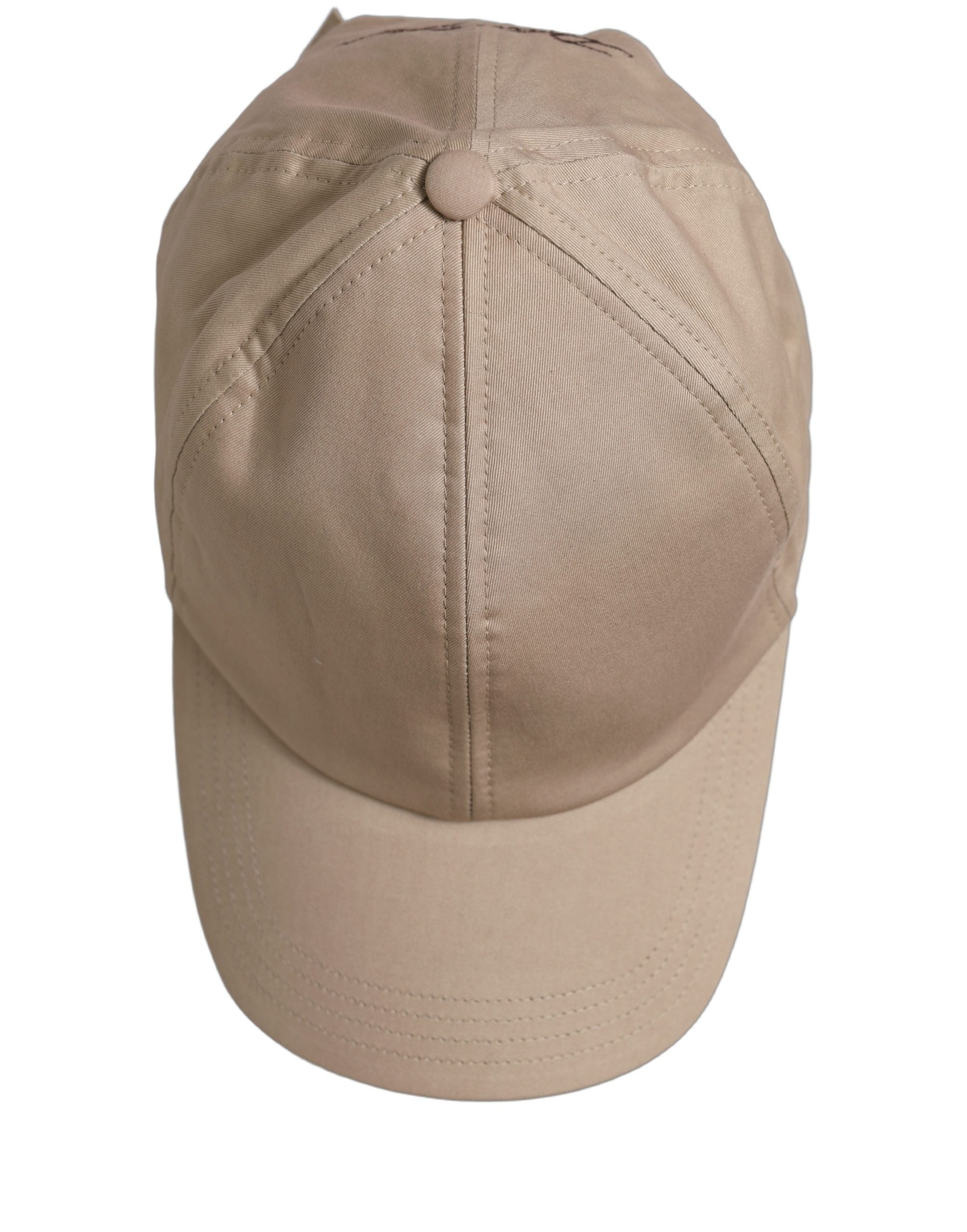 Dolce & Gabbana Men Beige Cotton Stretch Baseball Capello Hat