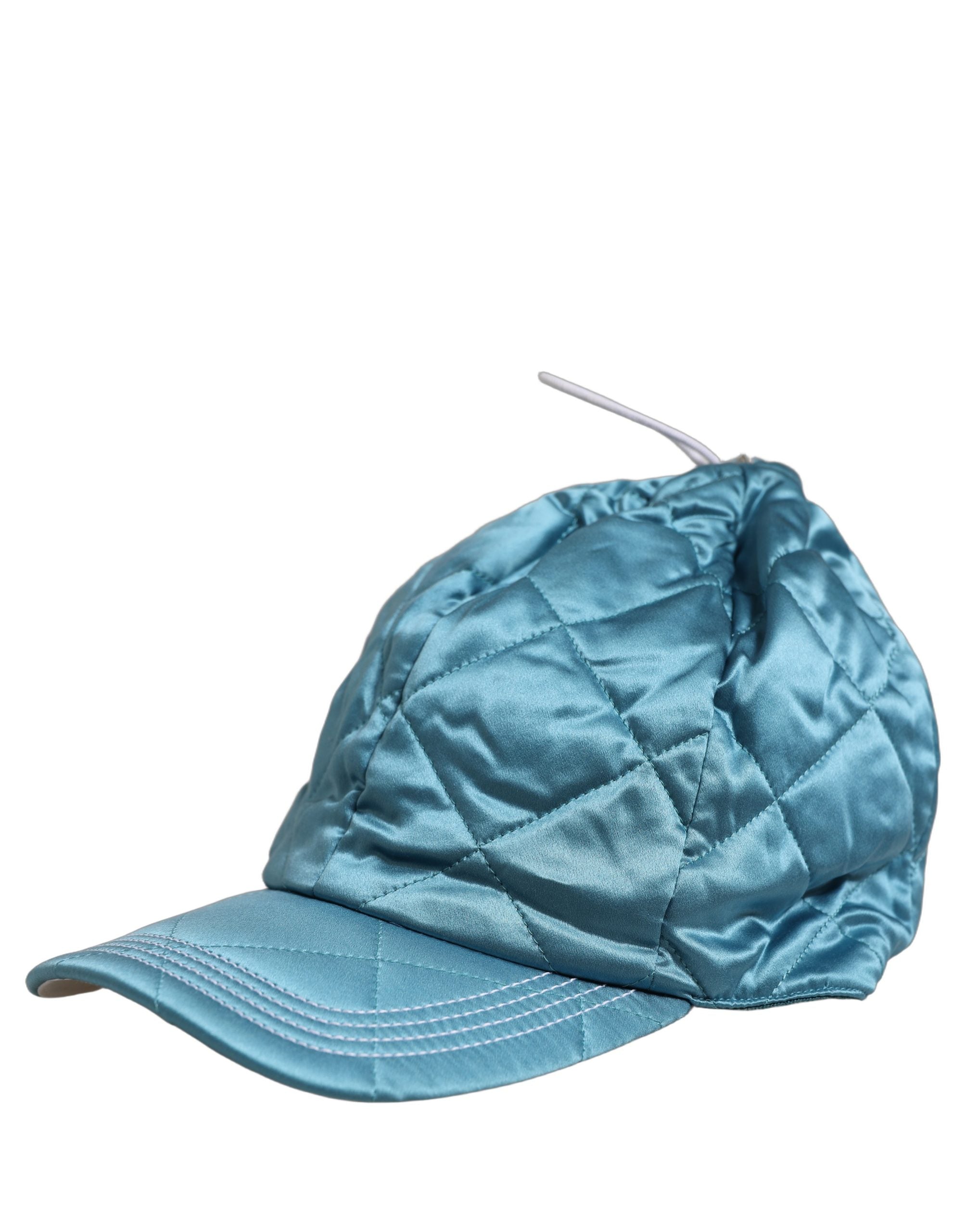 Dolce & Gabbana Men Teal Polyester Quilted Baseball Cap Hat