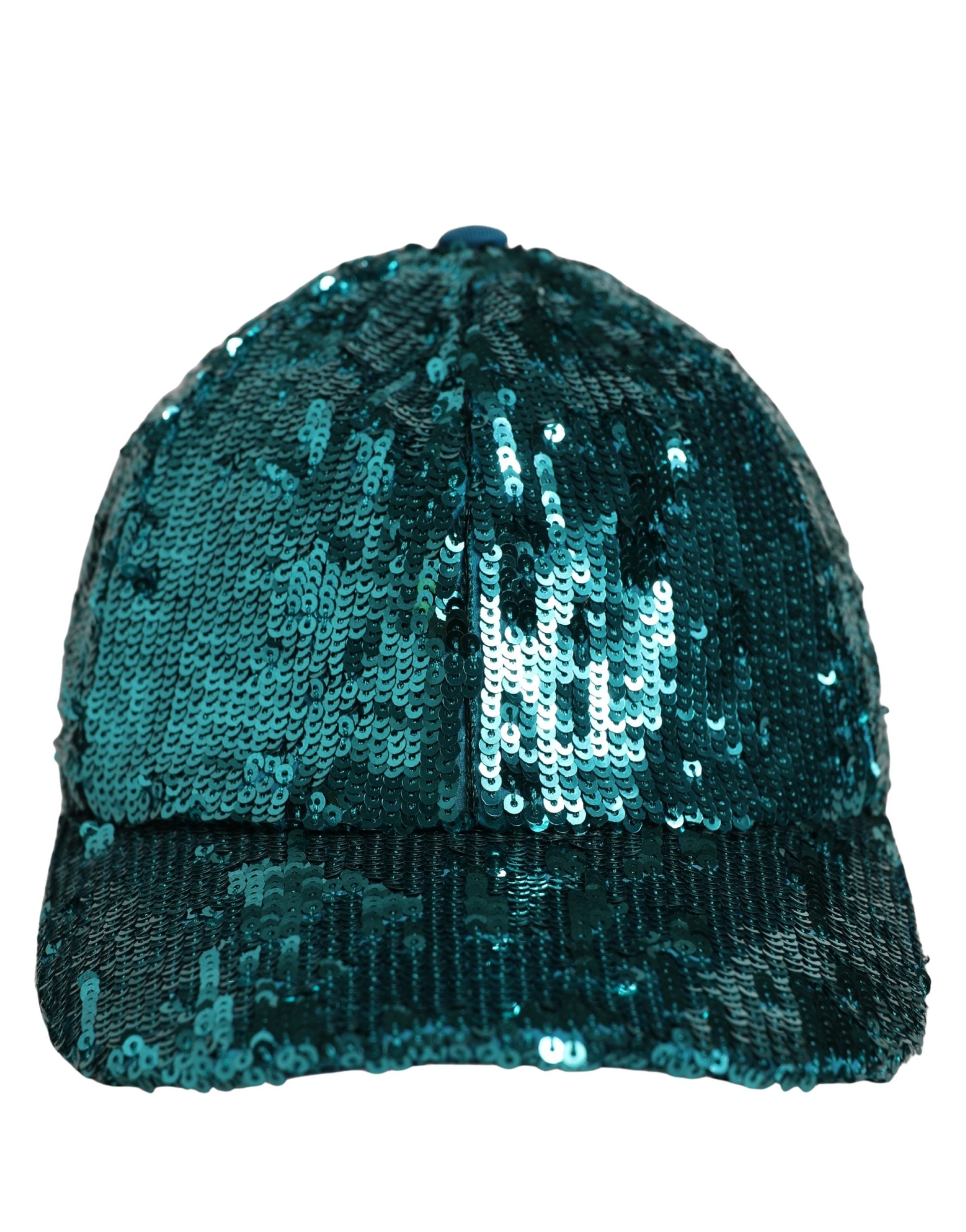 Dolce & Gabbana Men Green Cotton Sequin Baseball Cap 6 Panels Hat