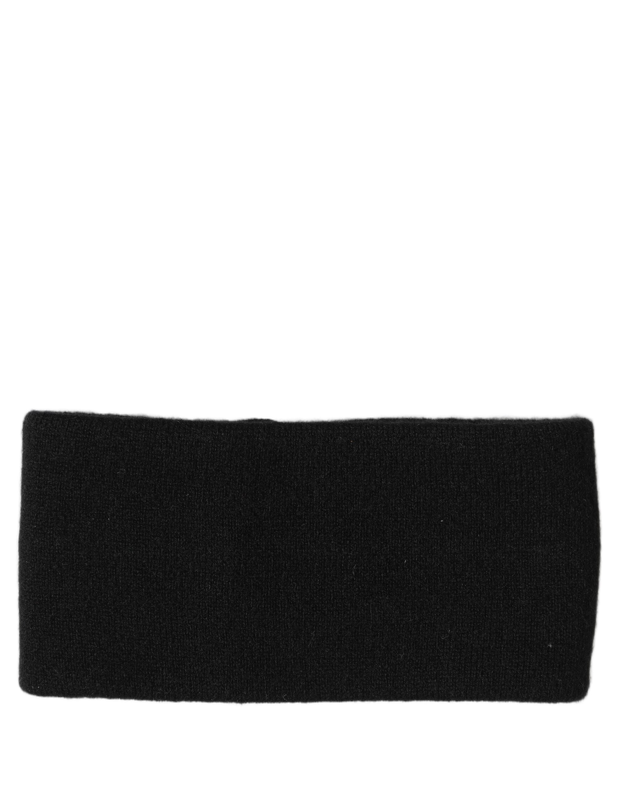 Dolce & Gabbana Men Black Cashmere Knitted Logo Head Band One Size
