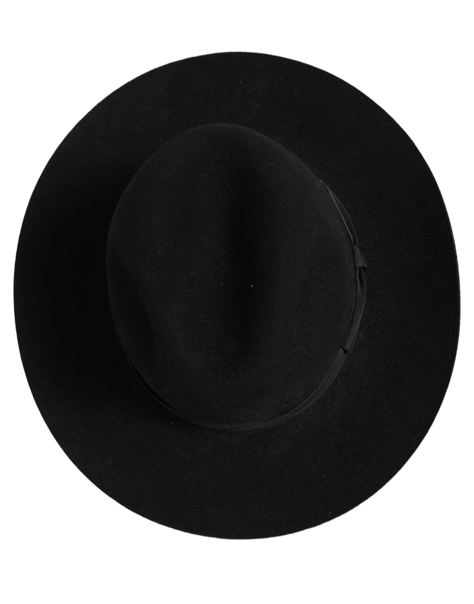 Dolce & Gabbana Men Black Classic Wide Brim Fedora Capello Hat