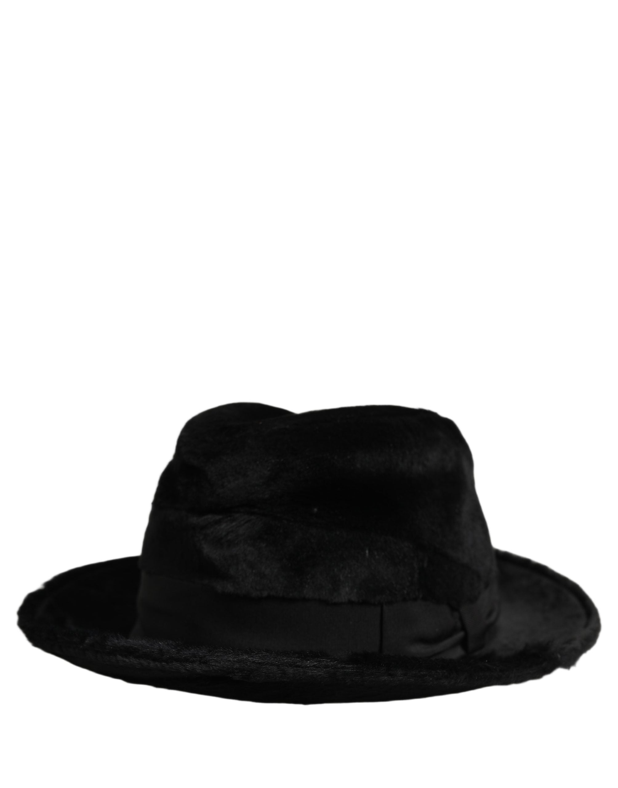 Dolce & Gabbana Men Black Classic Wide Brim Fedora Capello Hat