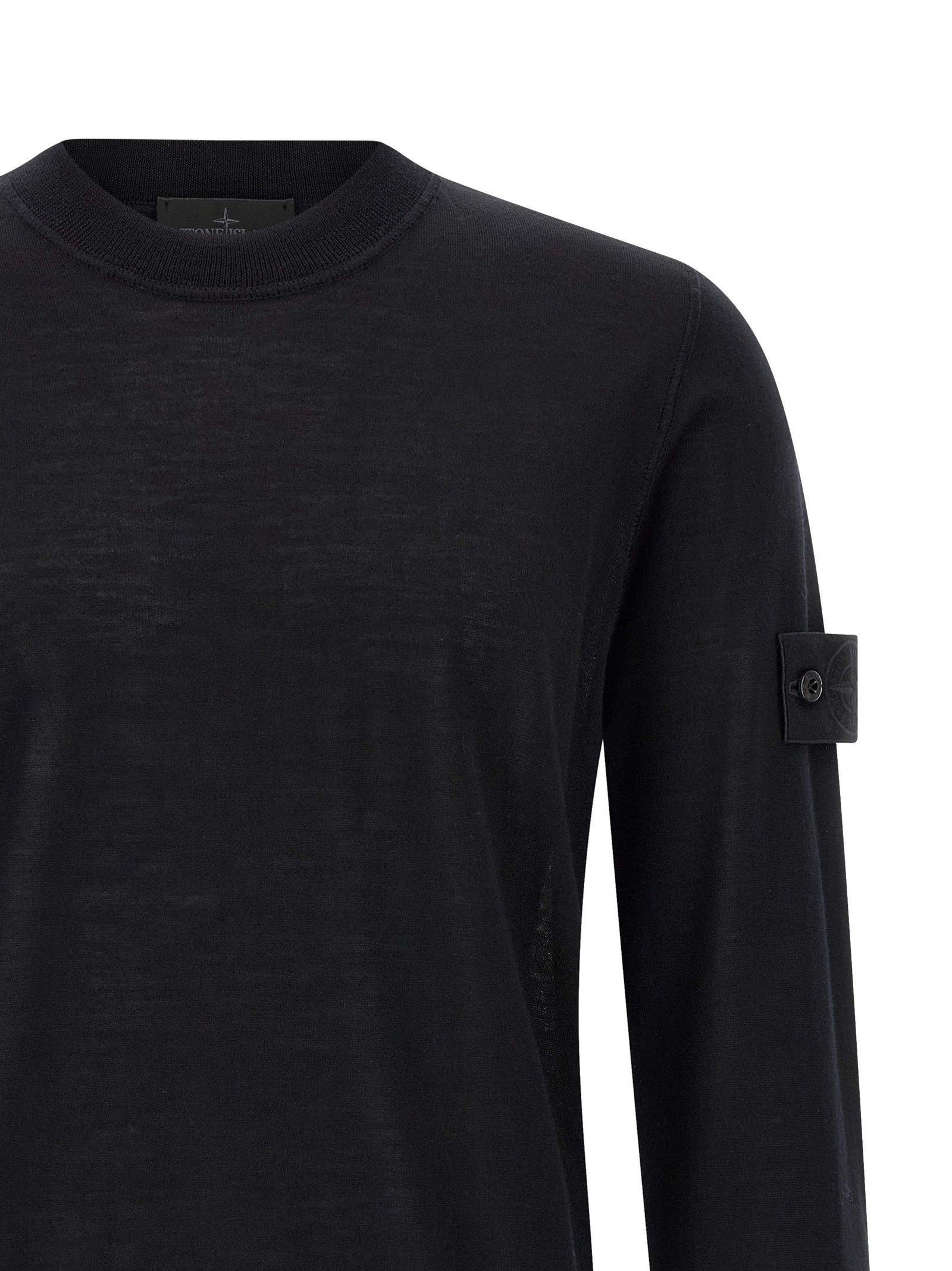 Stone Island Black Virgin Wool Cardigan