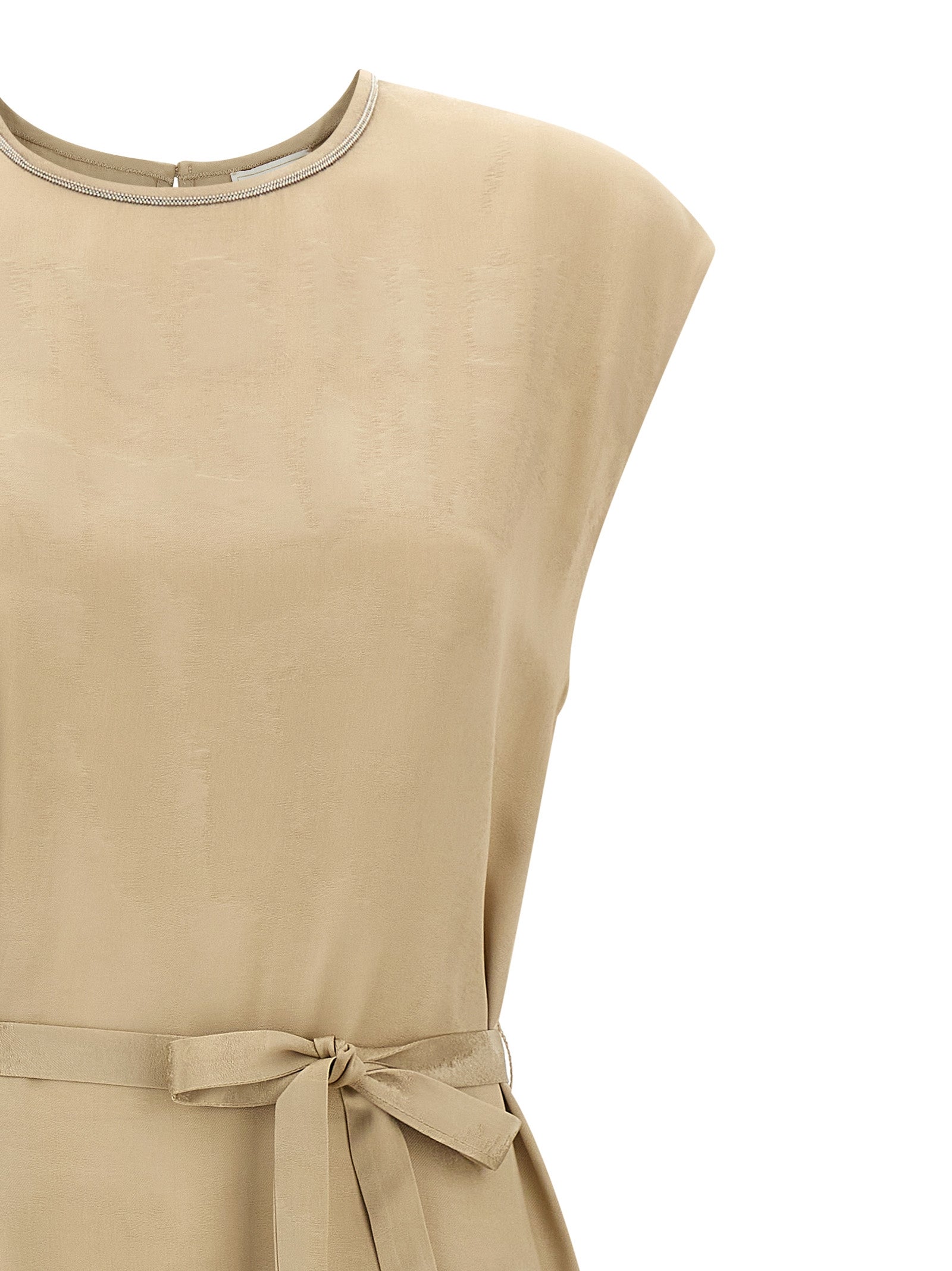 Peserico Beige Viscose Midi Dress