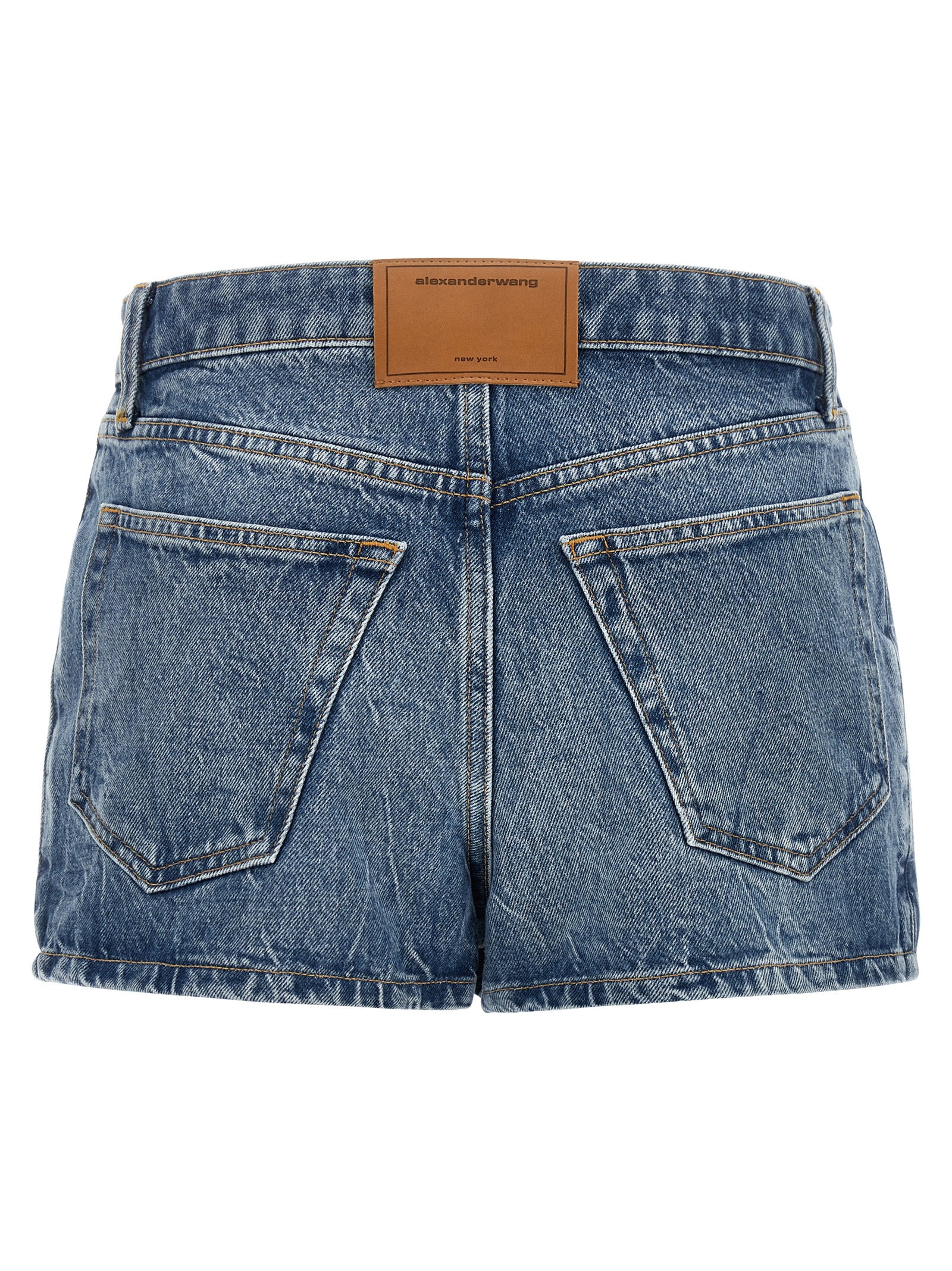Alexander Wang Blue Cotton Bermuda Shorts