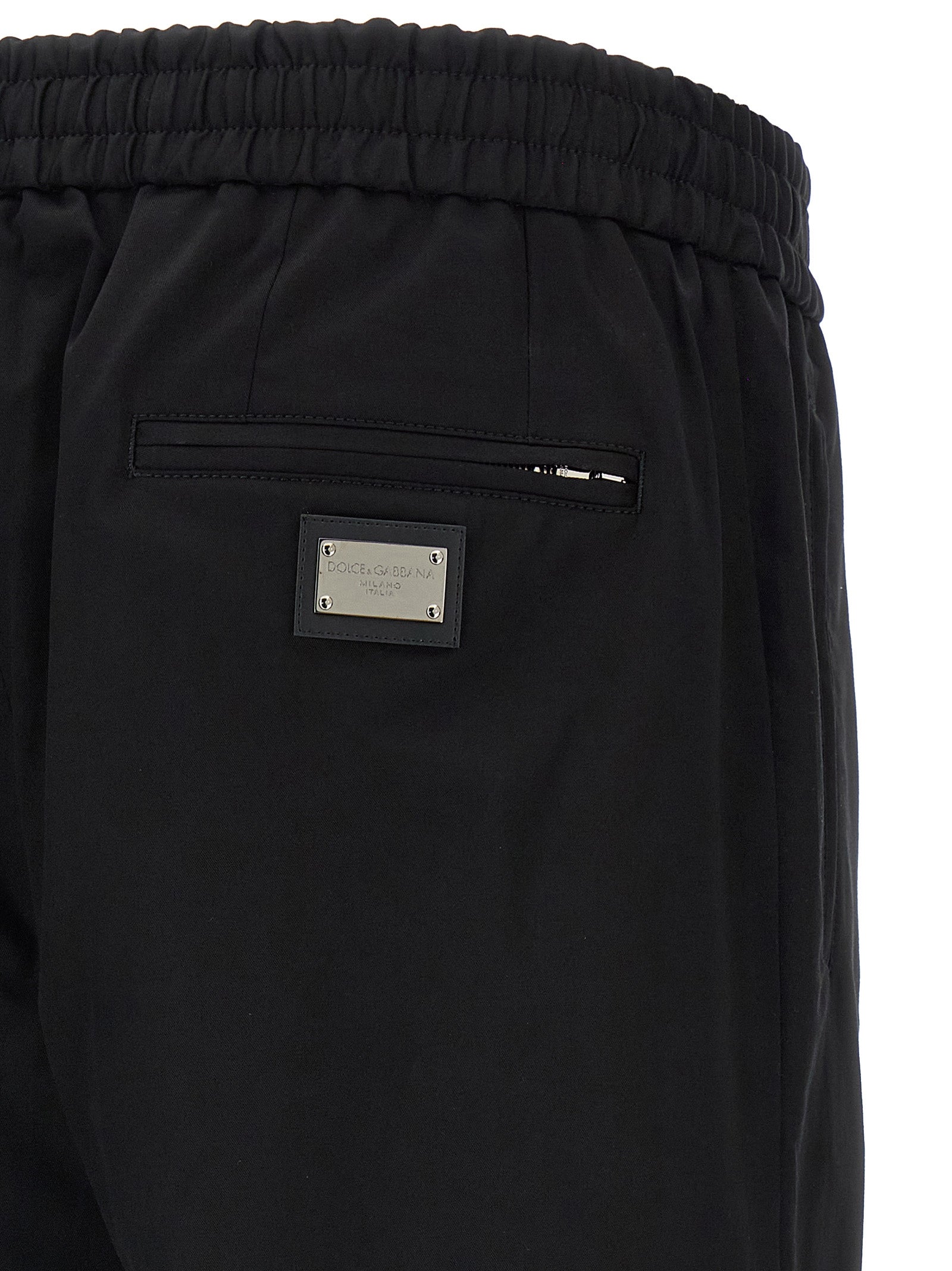 Dolce & Gabbana Black Cotton Casual Pants