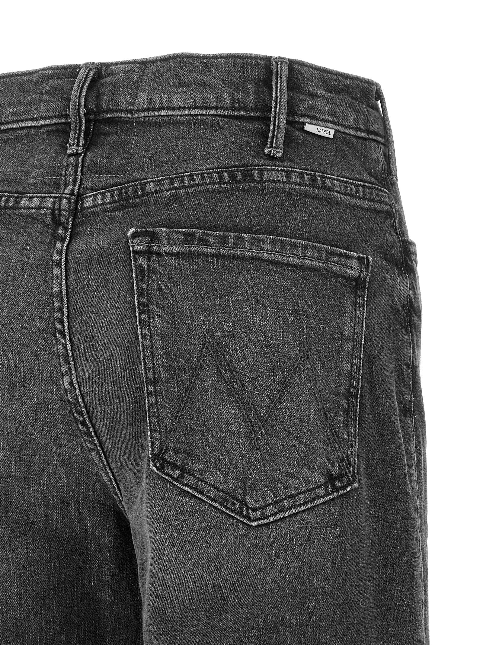 Mother Denim Gray Cotton Flared Jeans