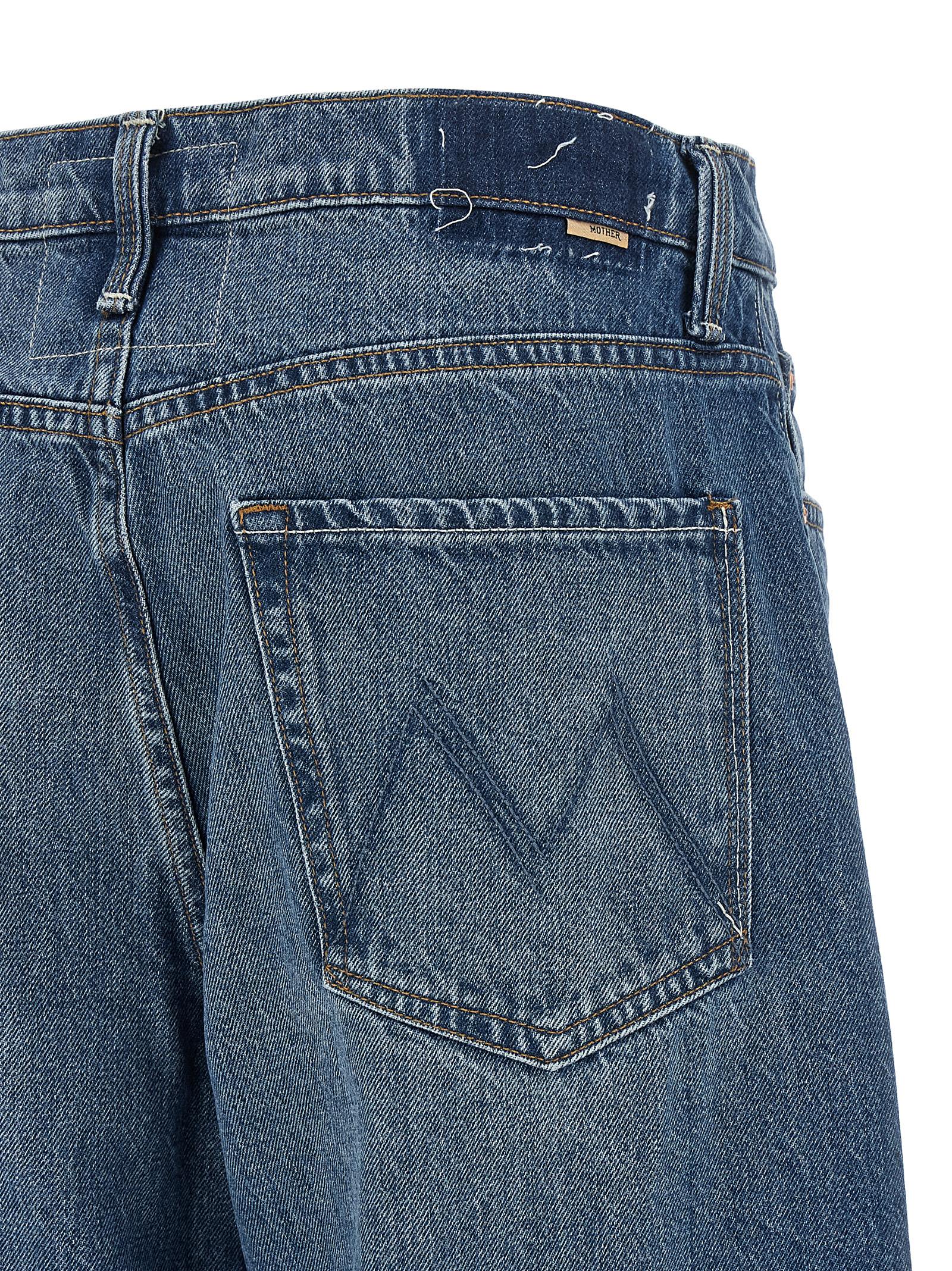 Mother Denim Blue Cotton Relaxed Fit Jeans