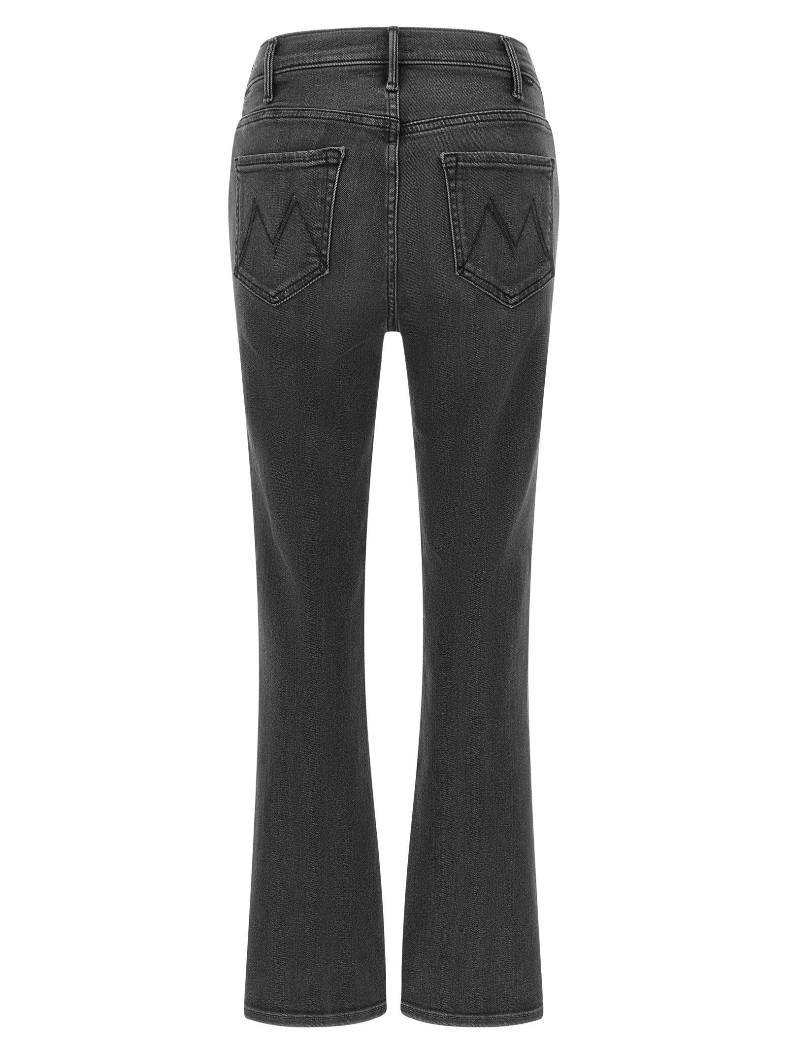 Mother Denim Gray Cotton Flared Jeans