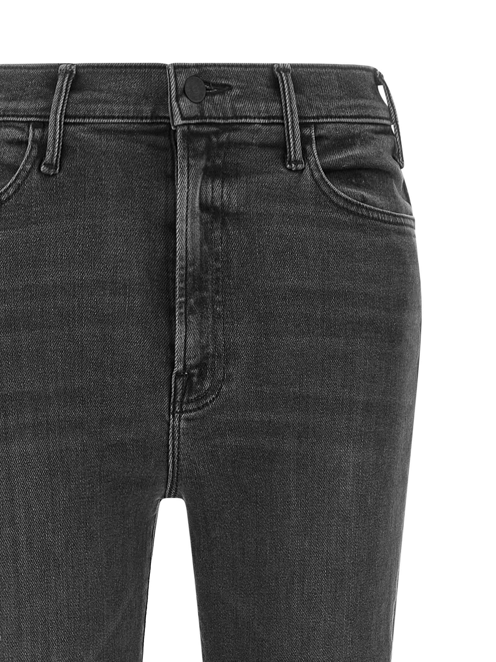 Mother Denim Gray Cotton Flared Jeans