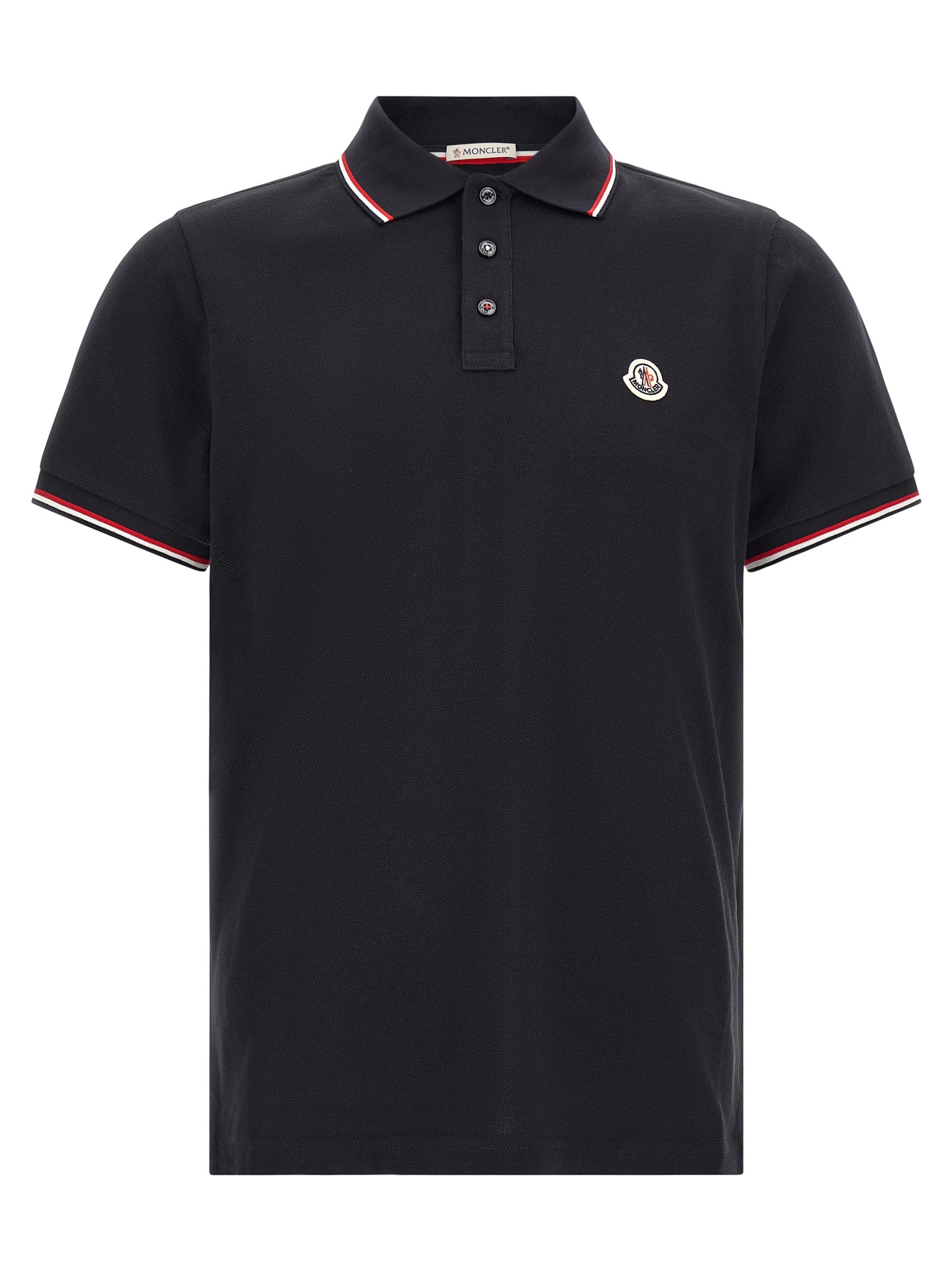 Moncler Blue Cotton Polo Shirt