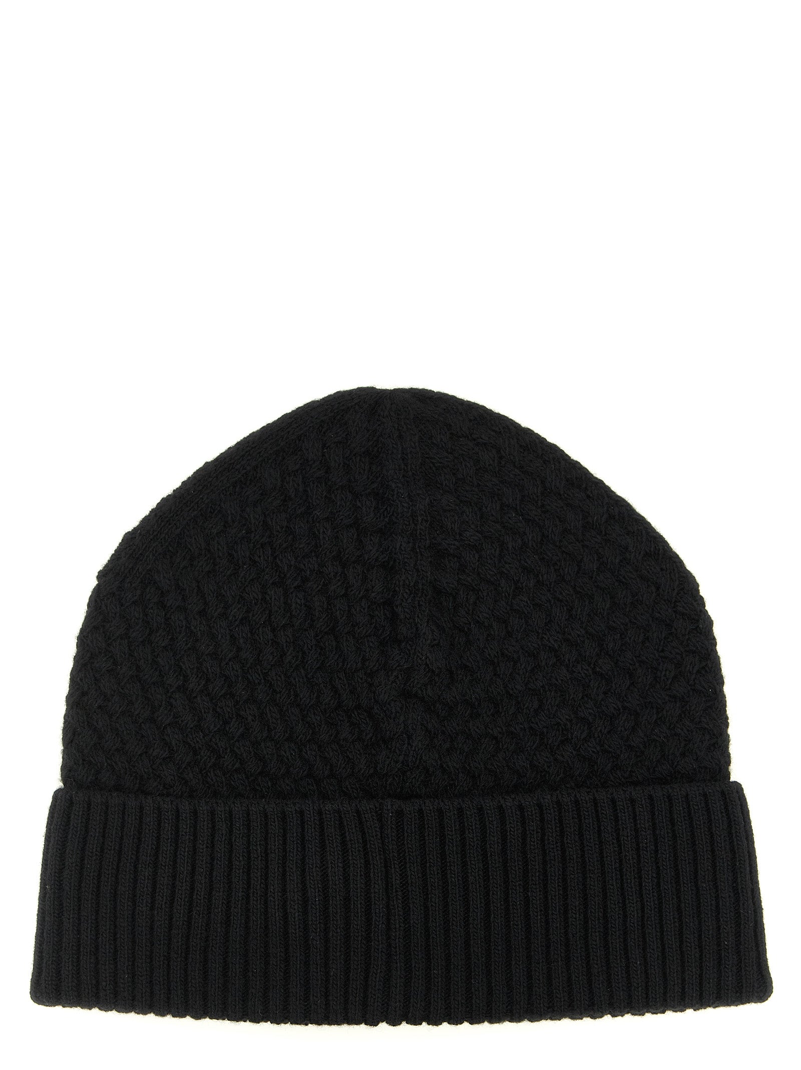 Moncler Black Leather Beanie